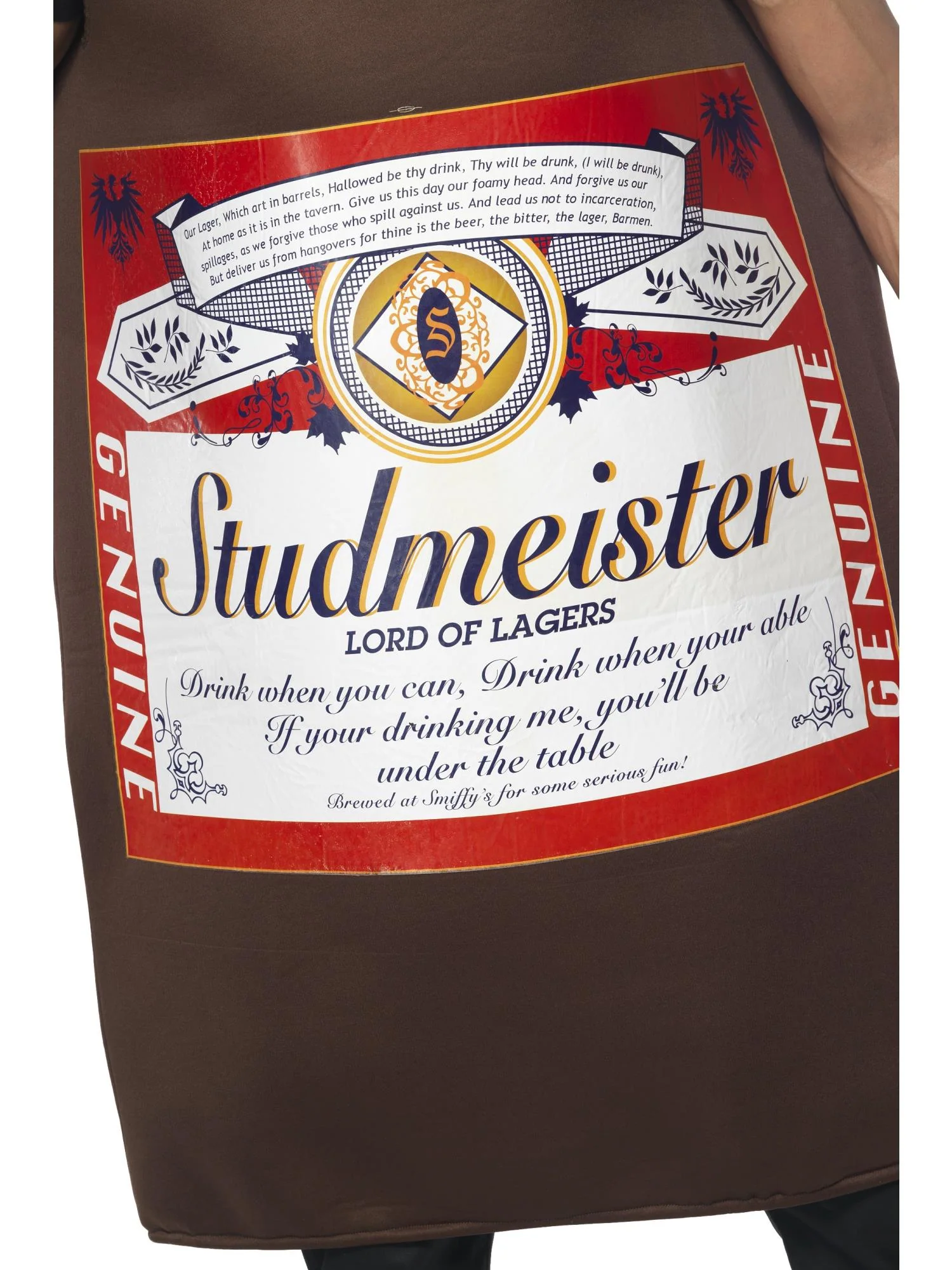 Studmeister Beer Bottle Costume, Brown  Wholesale - Image 4