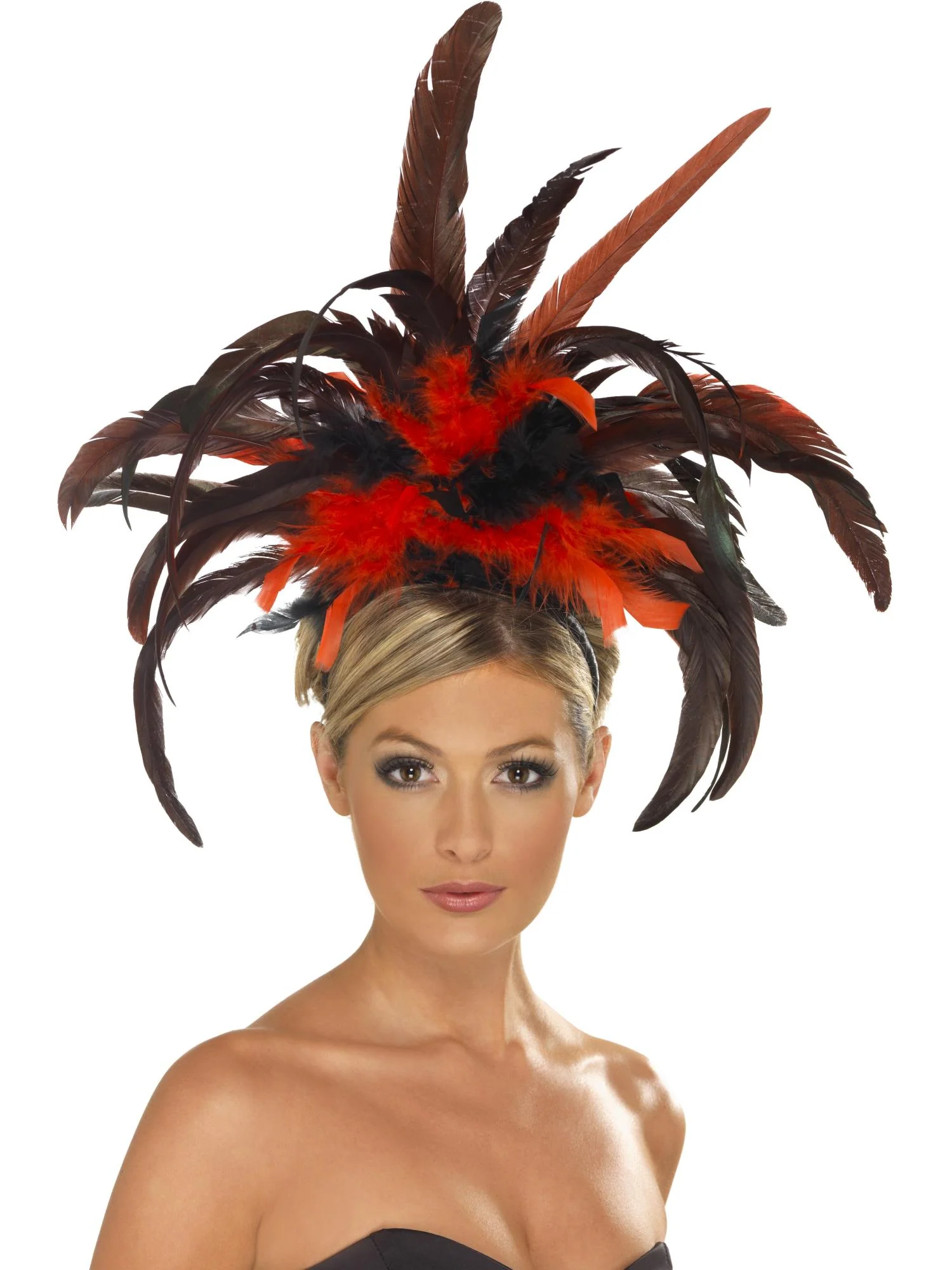 Burlesque Headband, Black & Red Wholesale