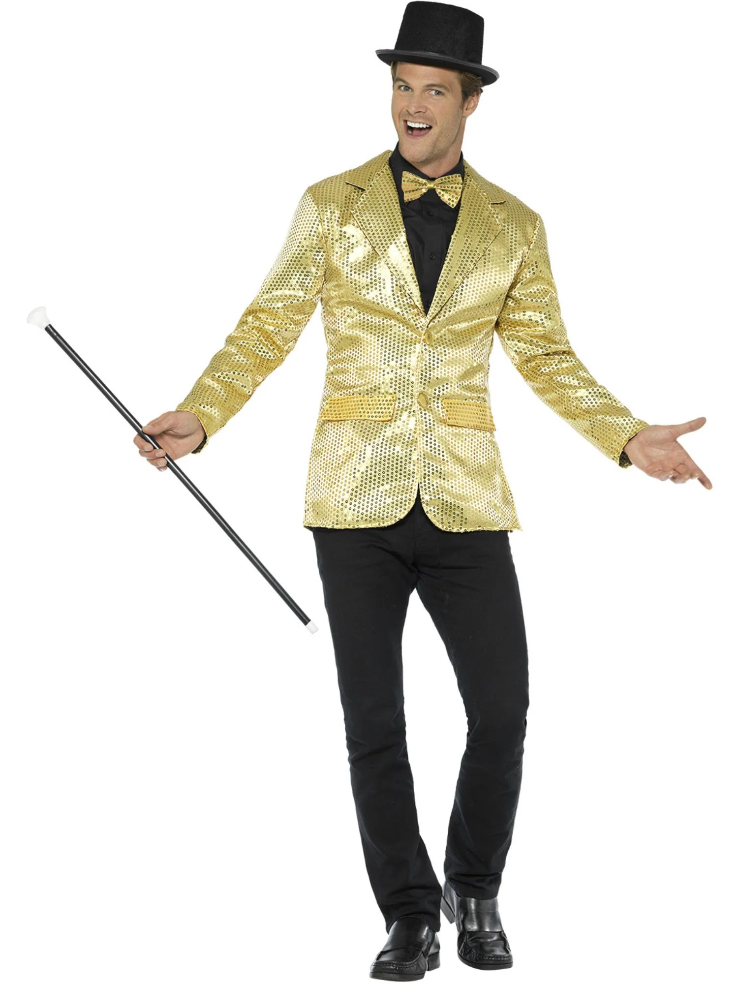 Sequin Jacket, Mens, Gold  Wholesale - Image 4