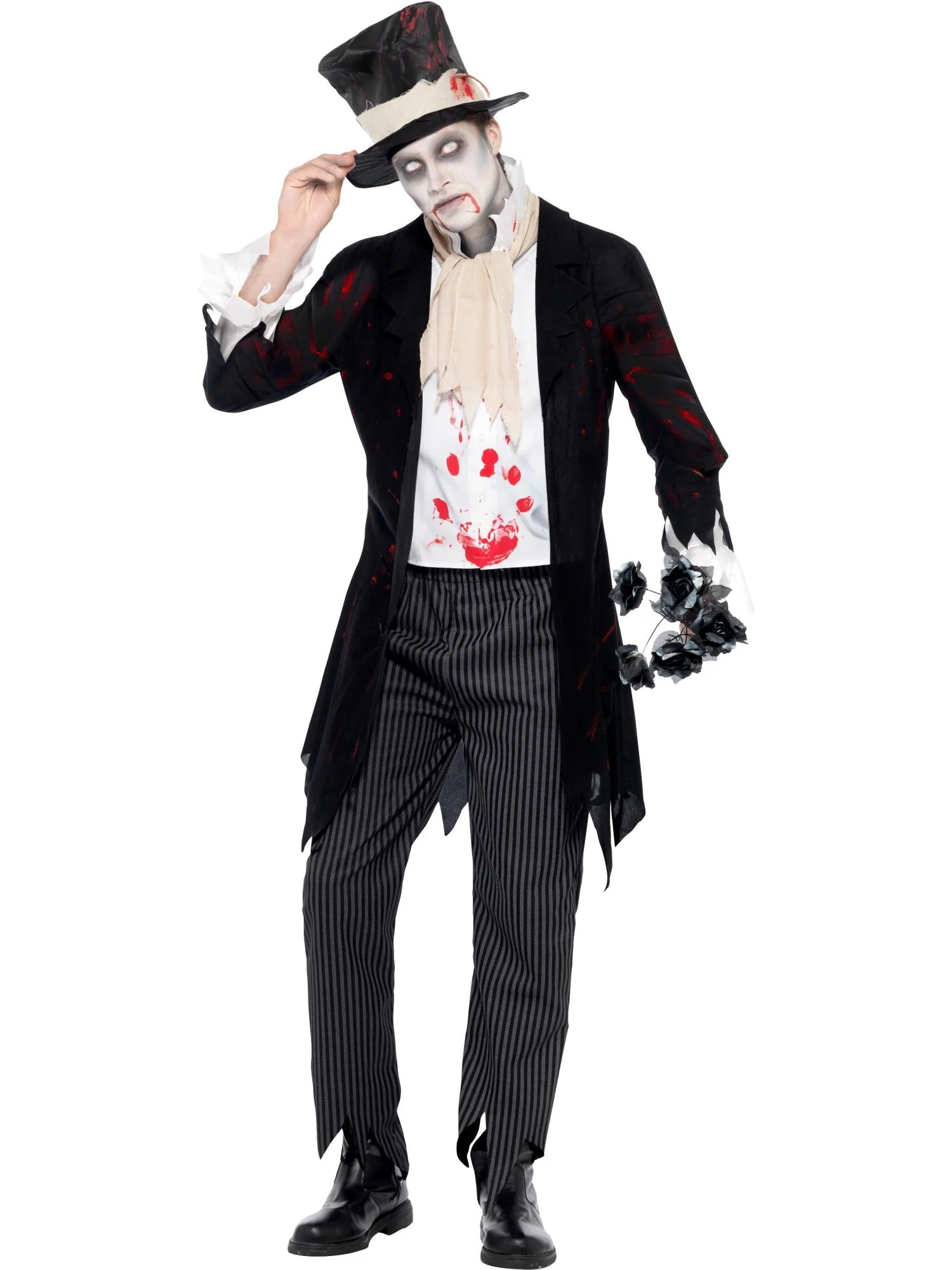 Till Death Do Us Part Zombie Groom Costume, Black Wholesale - Image 4