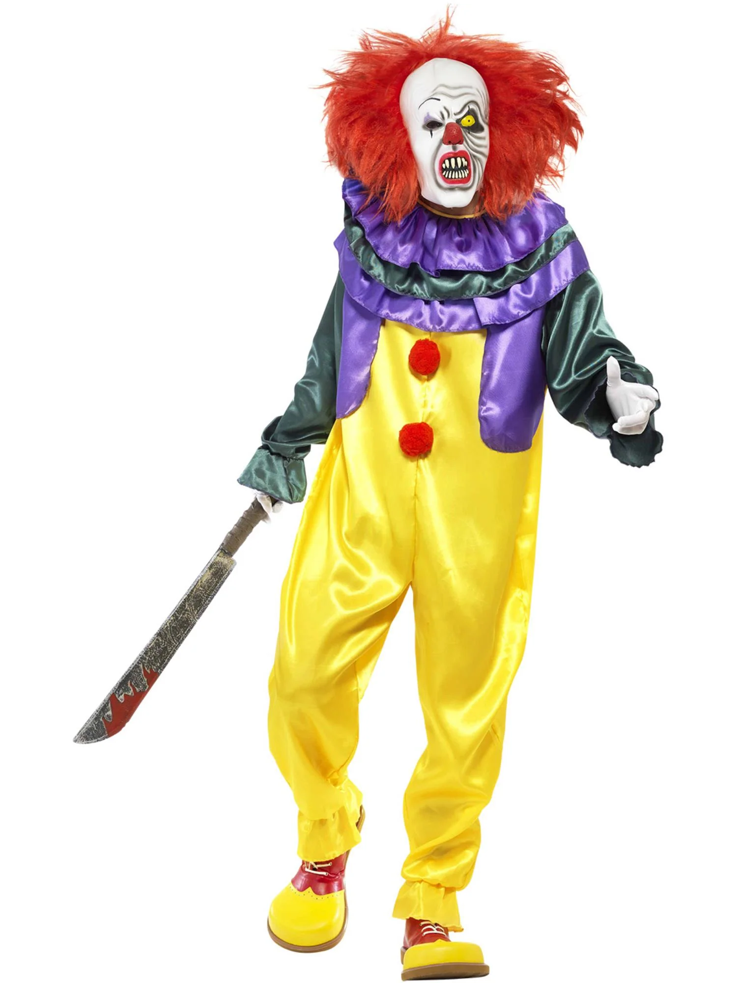 Classic Horror Clown Costume, Multi-Coloured Wholesale - Image 4