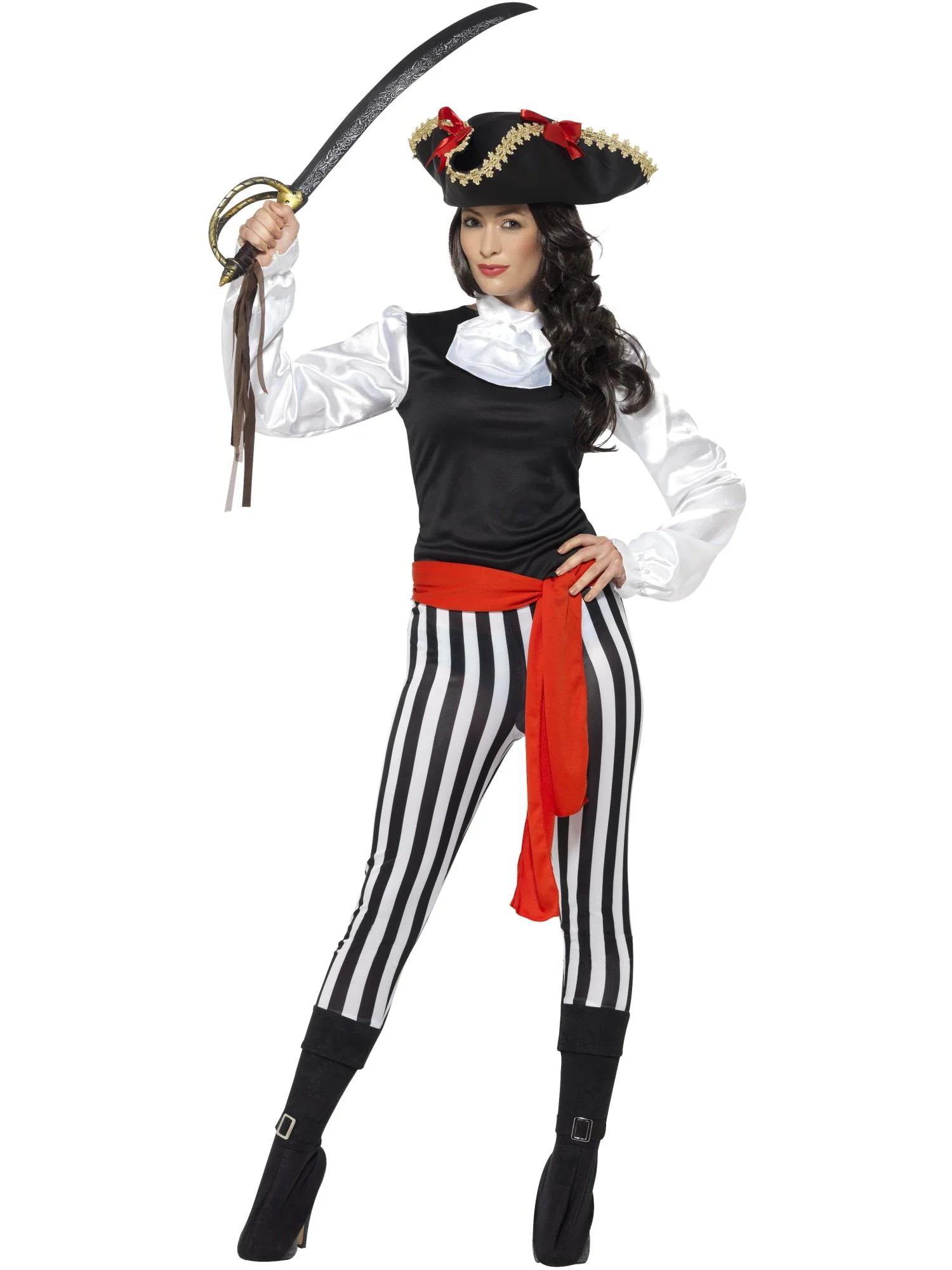 Pirate Lady Costume, with Top, Black Wholesale