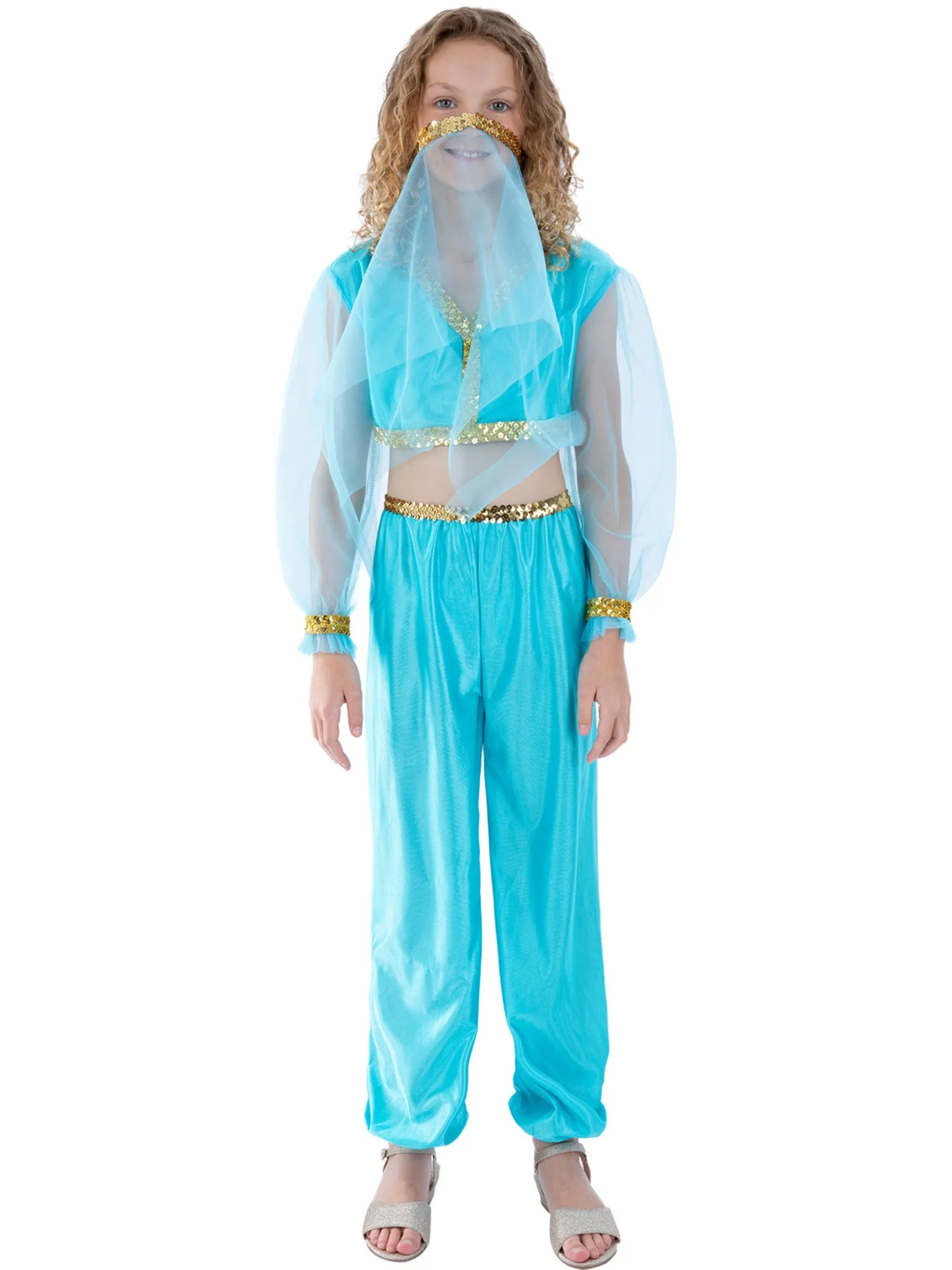 Arabian Princess Costume, Blue  Wholesale - Image 3