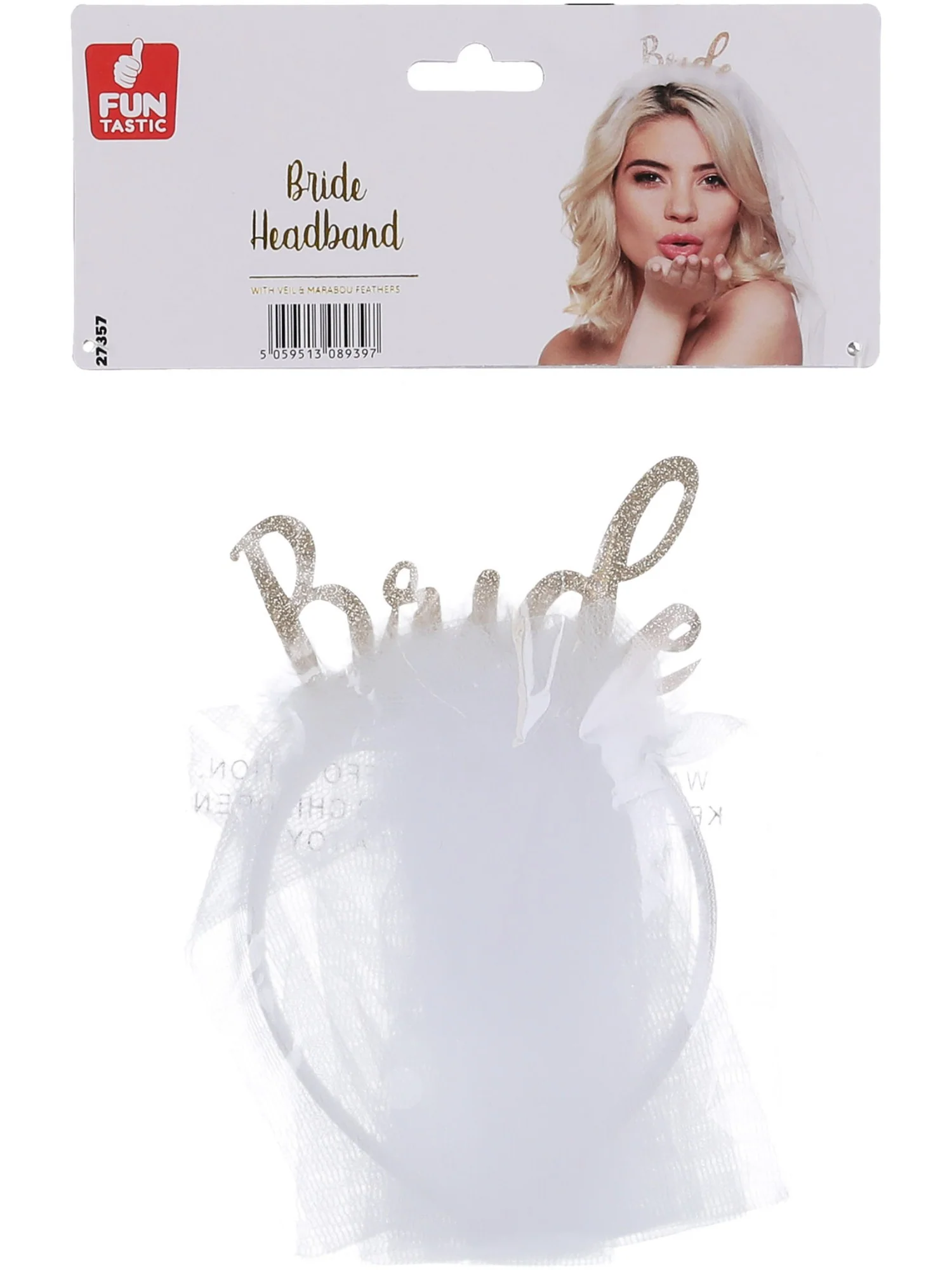 Bride Headband, White Wholesale - Image 2
