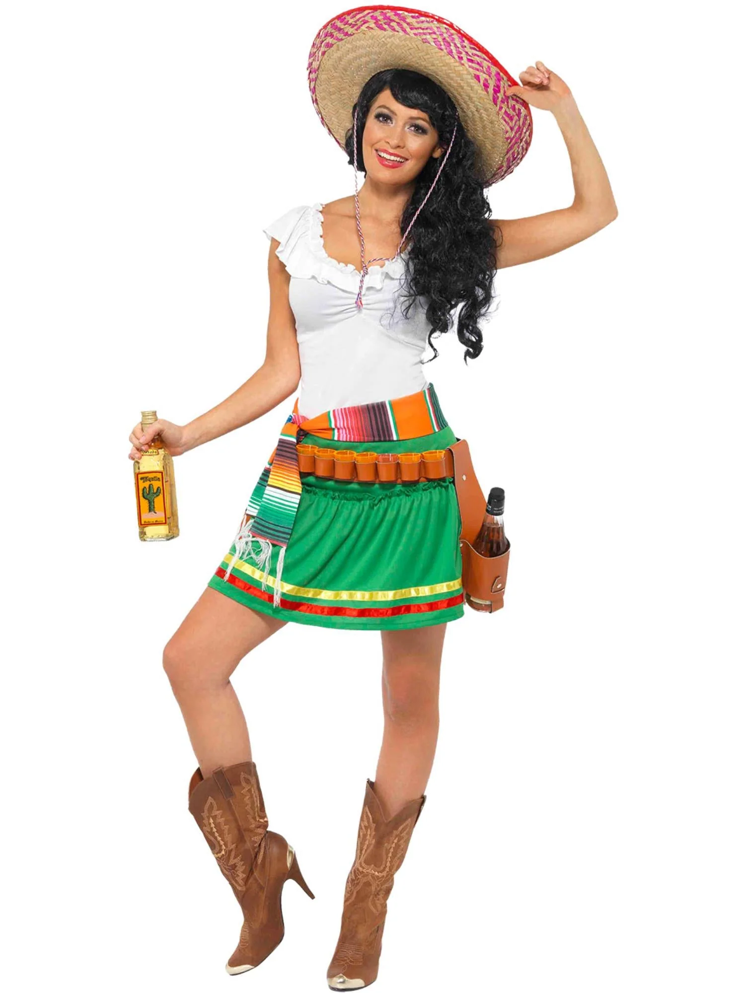 Tequila Shooter Girl Costume, Green  Wholesale - Image 4