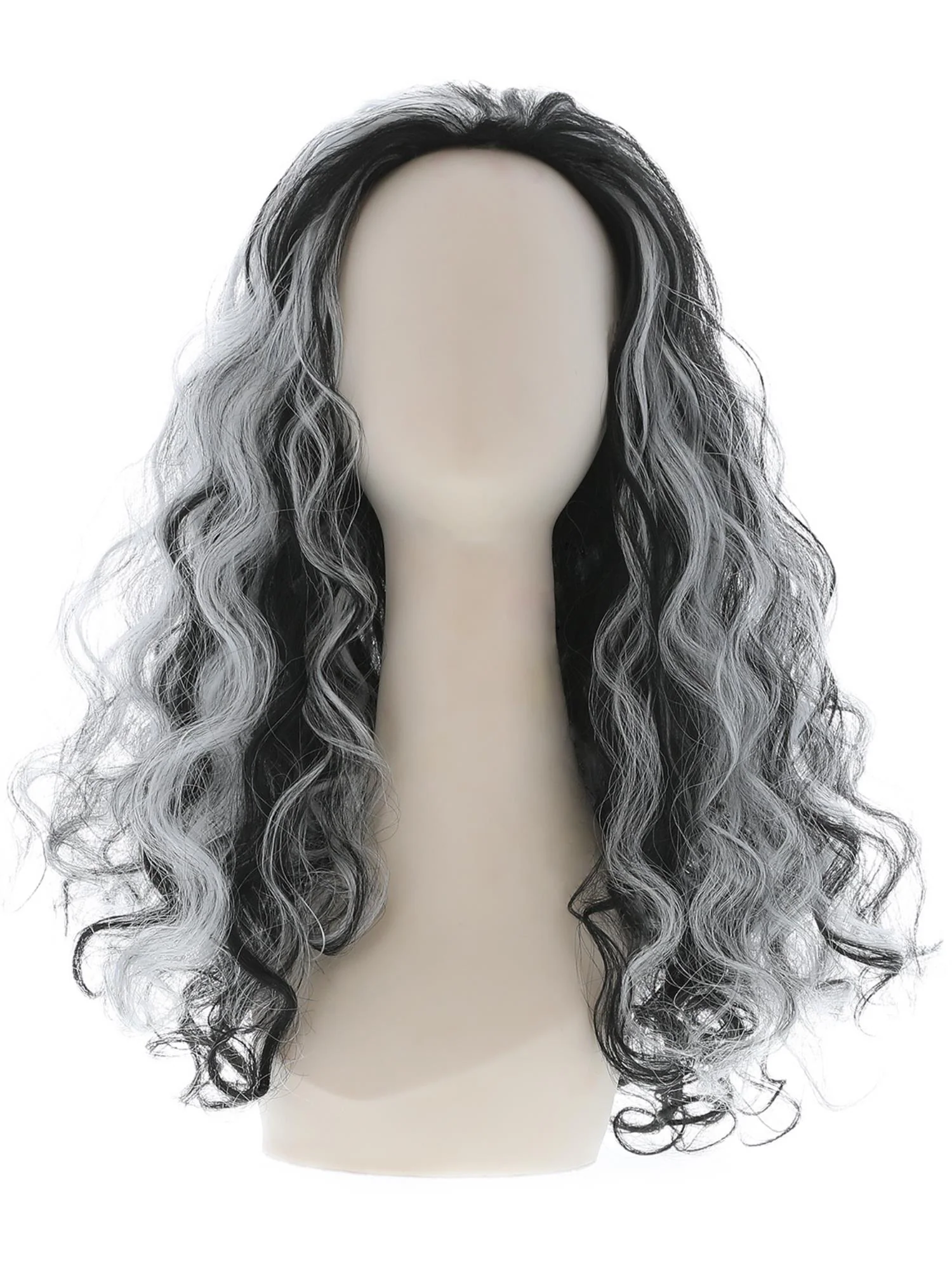 Renaissance Vamp Wig, Black & White Wholesale - Image 2