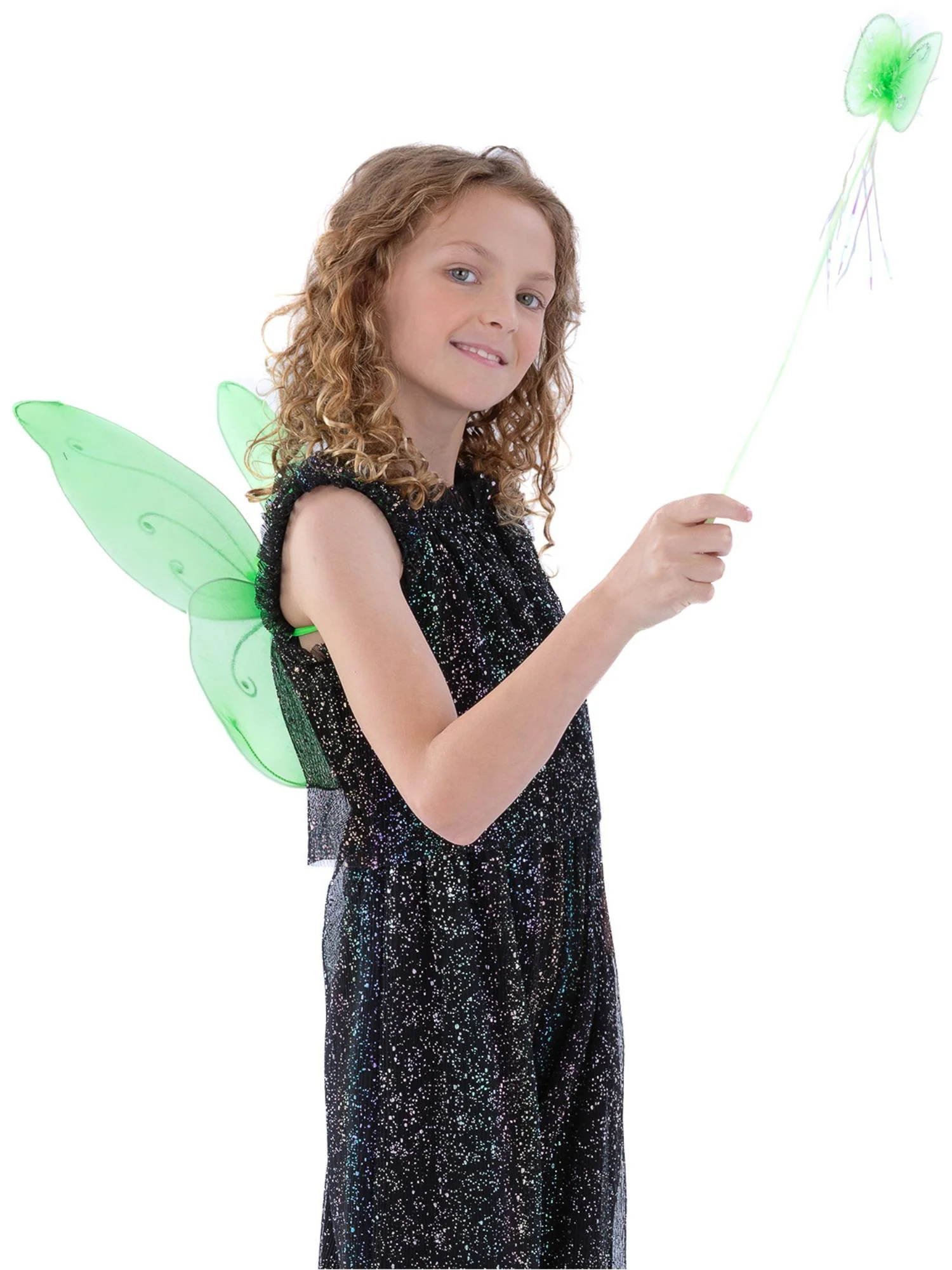Butterfly Wings & Wand, Green Wholesale