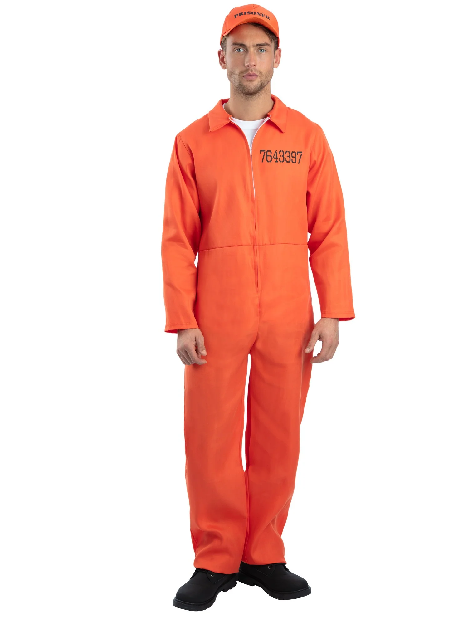Escaped Prisoner Costume, Orange Wholesale - Image 2