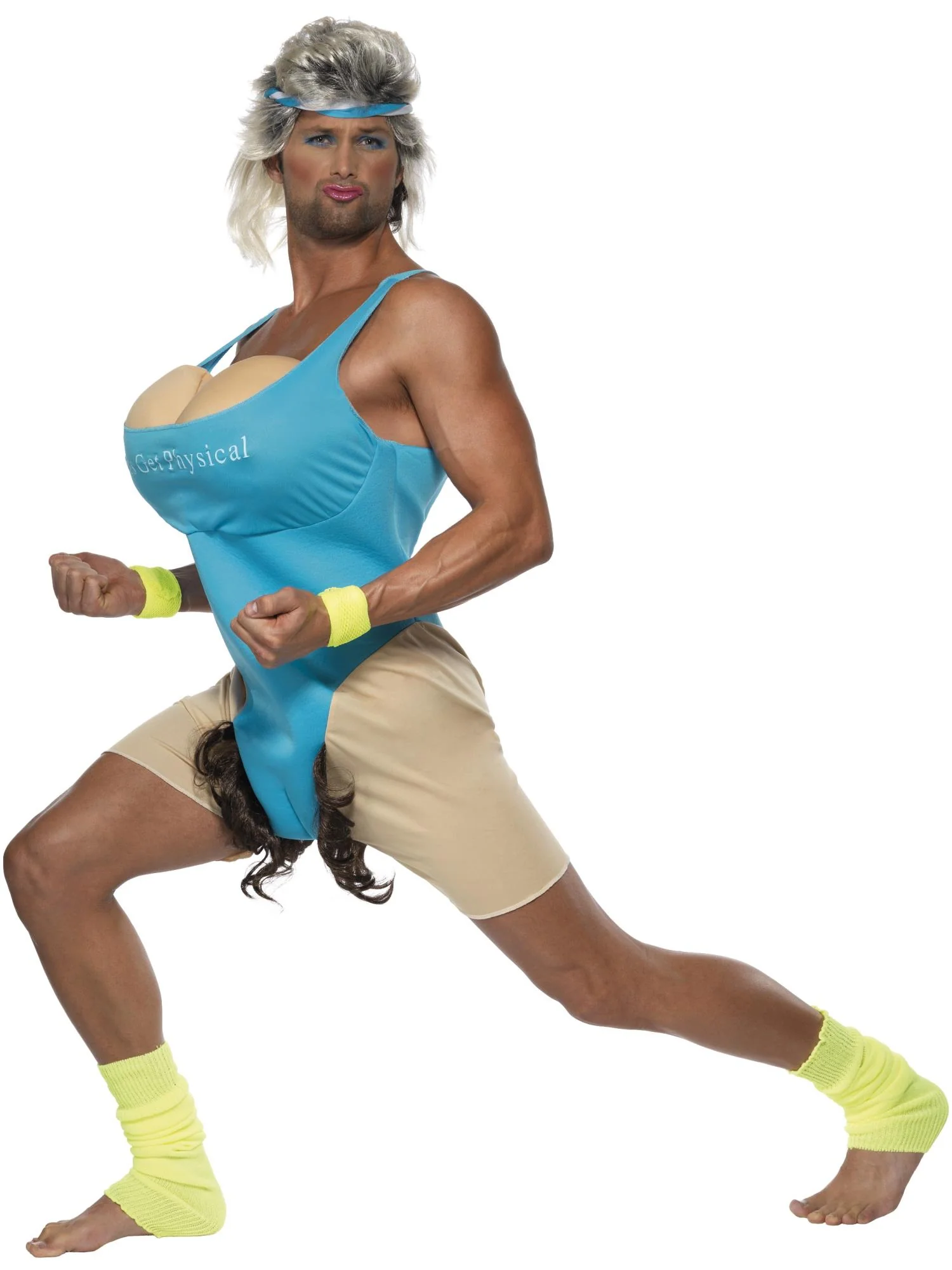 Lets Get Physical, Work Out Costume, Blue  Wholesale - Image 4
