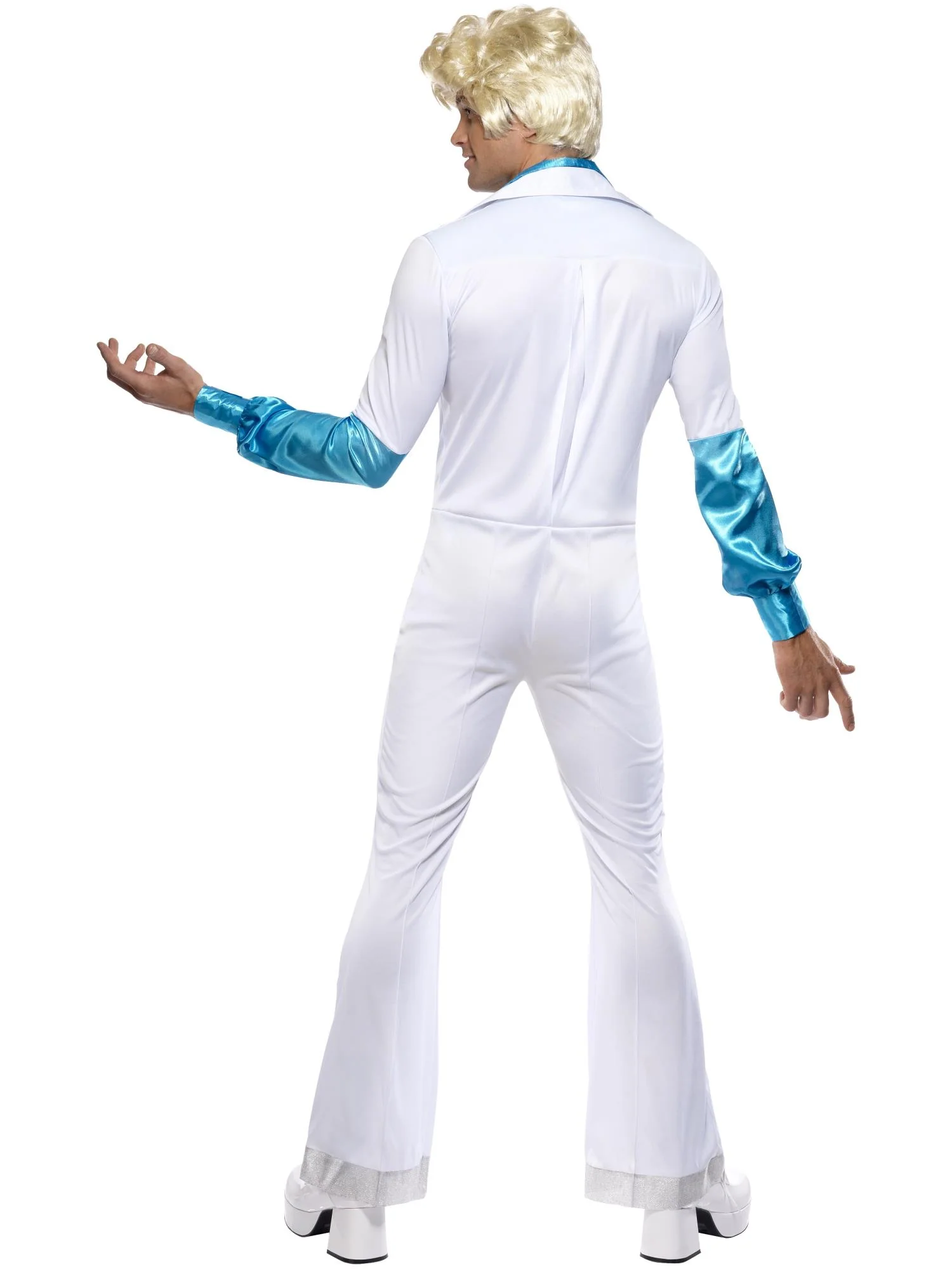 Disco Man Costume, All in One, White Wholesale - Image 3