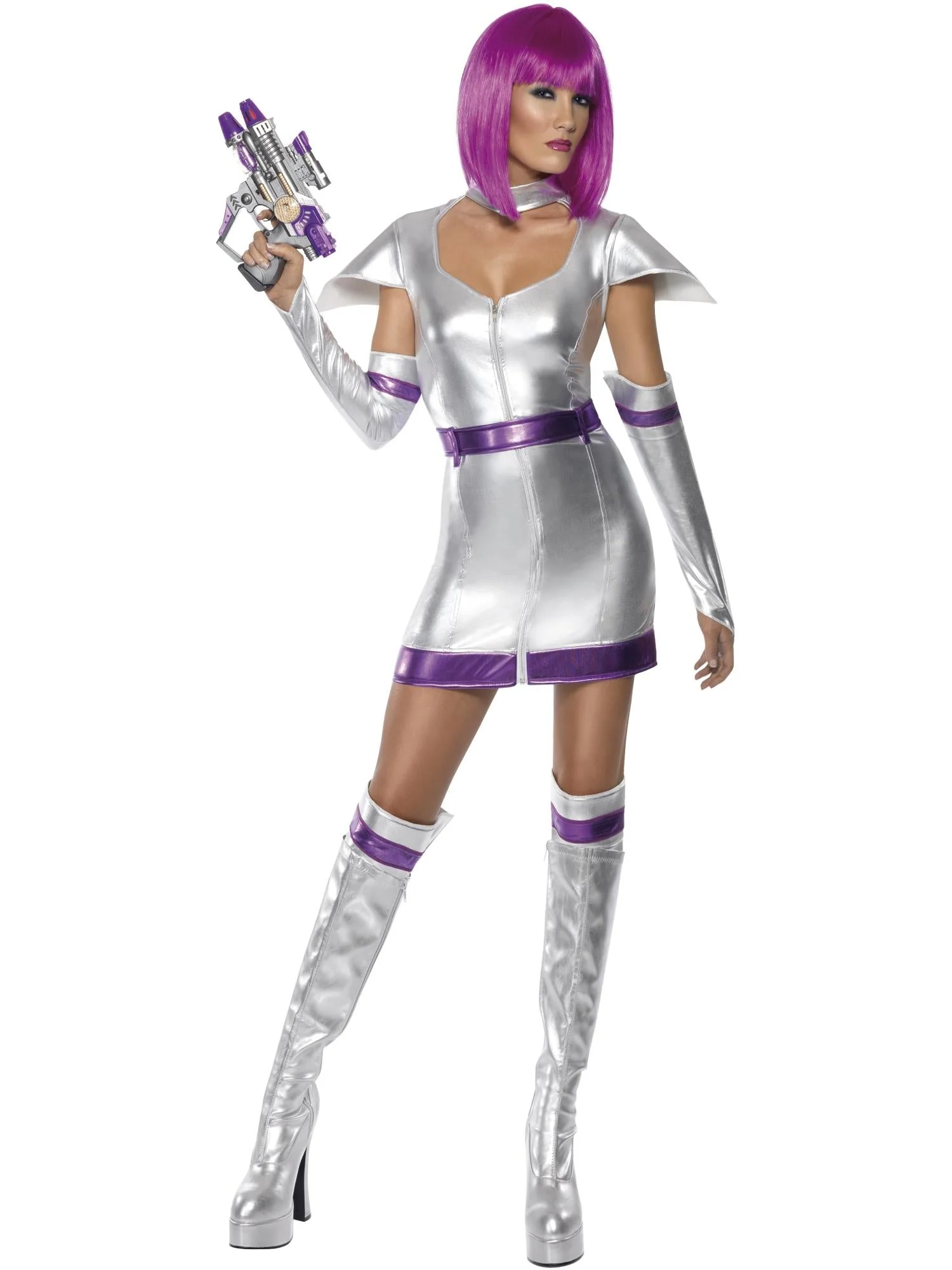 Fever Space Cadet Costume, Silver Metallic Wholesale - Image 4
