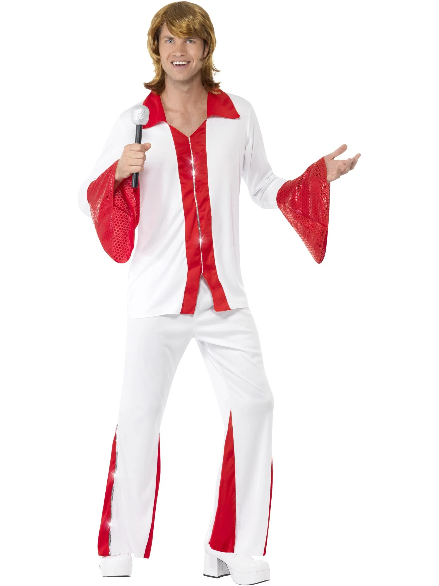 Super Trooper Male Costume, White & Red Wholesale - Image 4