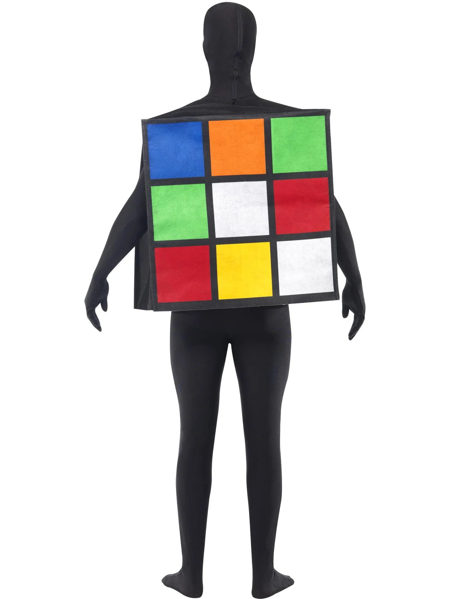 Rubik's Cube Unisex Costume, Multi-Coloured Wholesale - Image 3