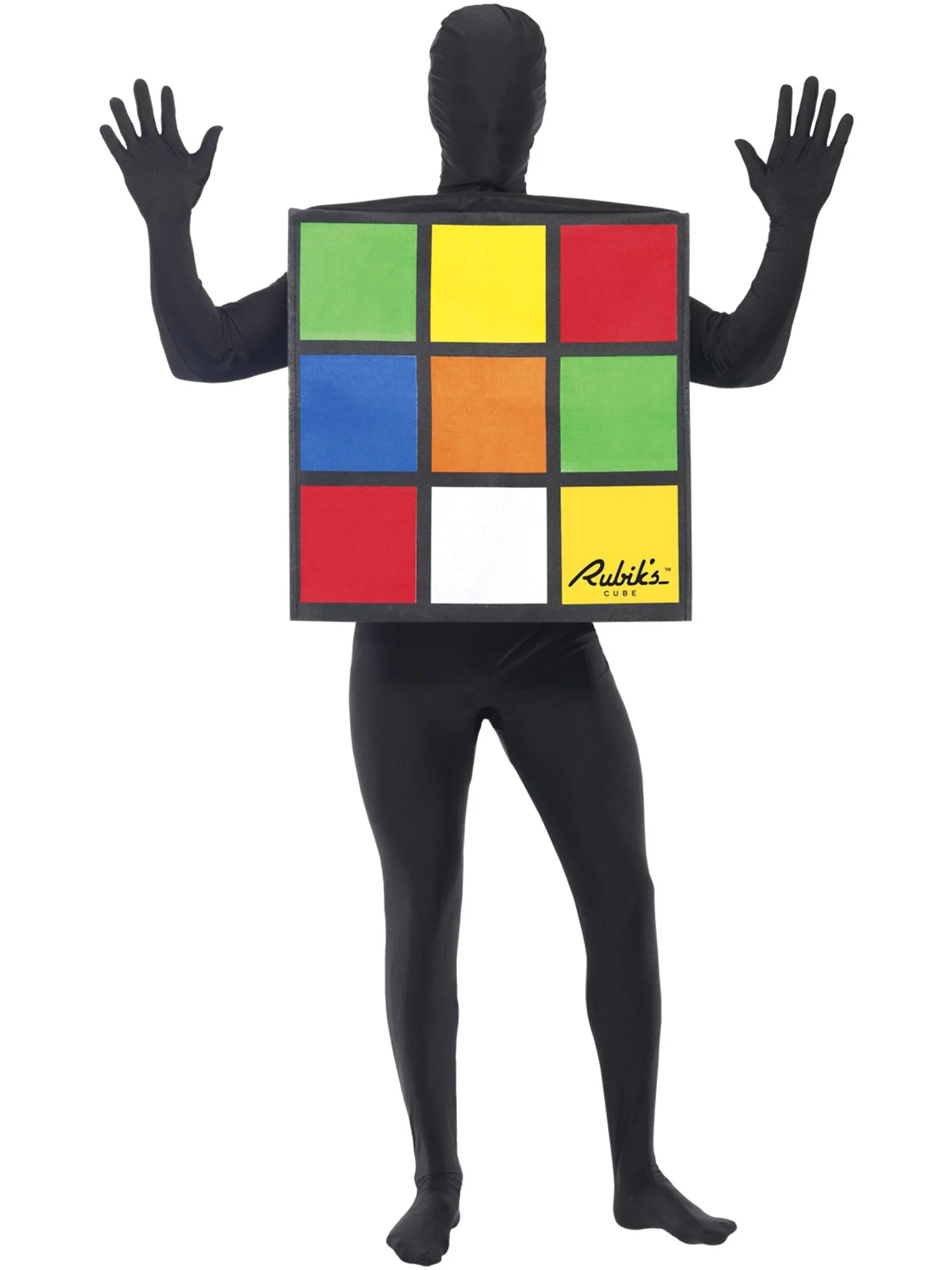 Rubik's Cube Unisex Costume, Multi-Coloured Wholesale - Image 4