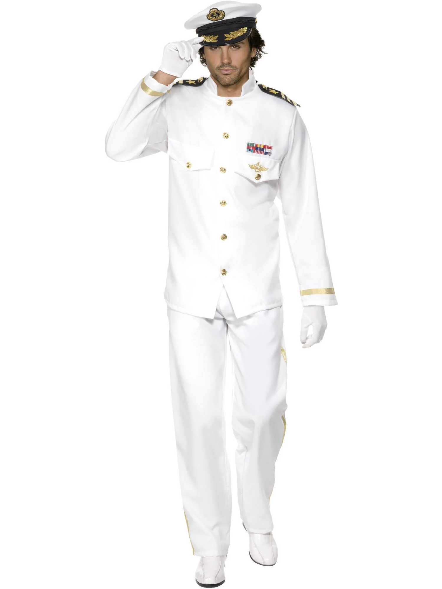 Deluxe Captain Costume, White  Wholesale - Image 4