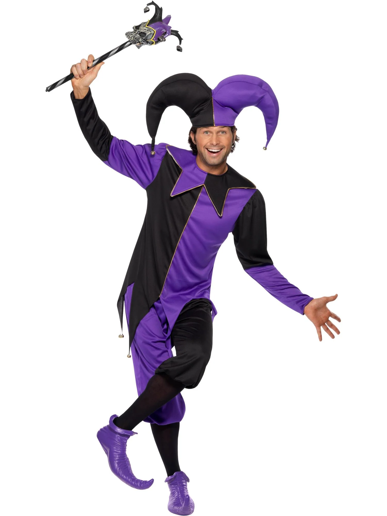 Medieval Jester Costume, Purple  Wholesale - Image 4