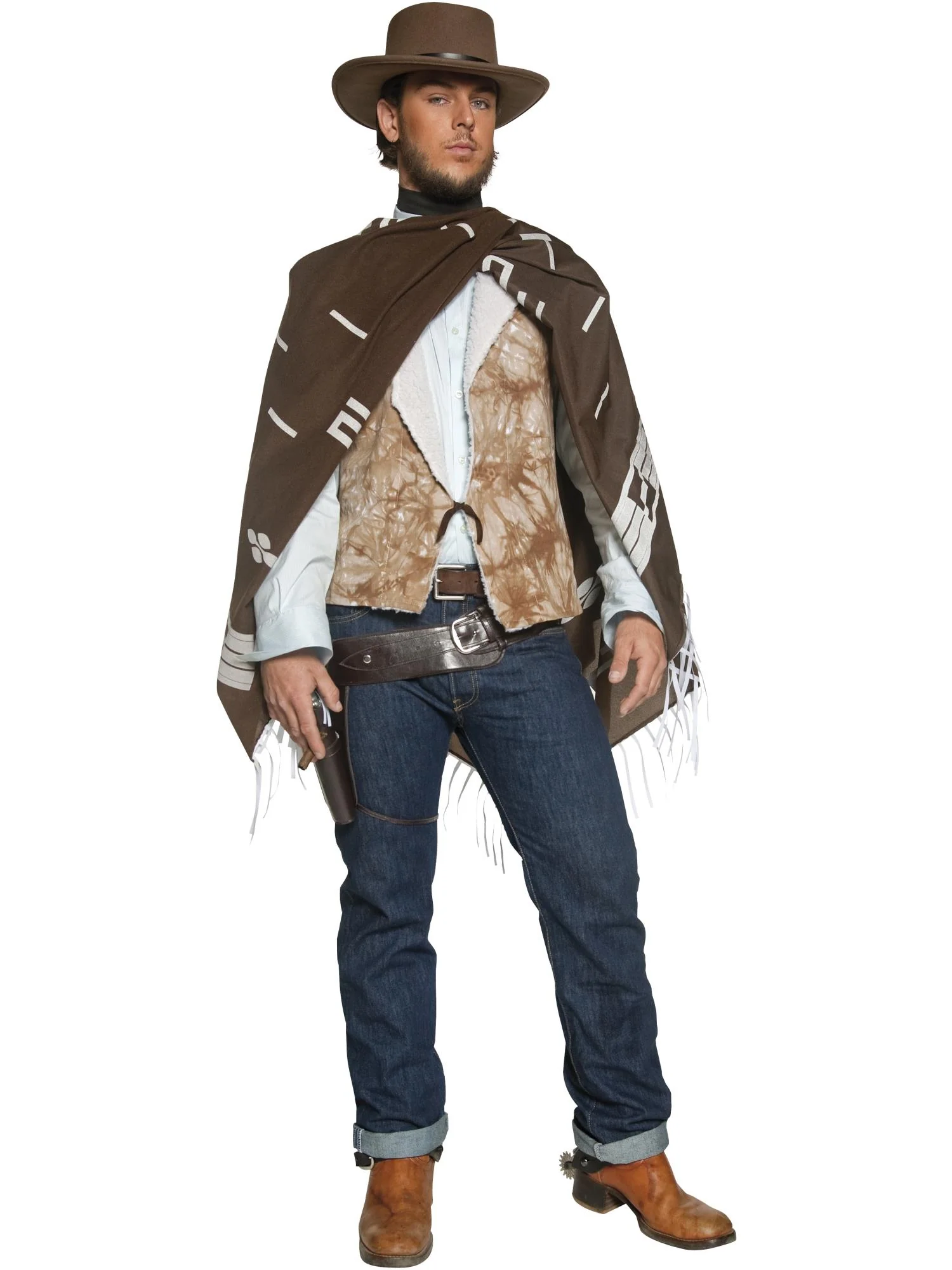 Authentic Western Wandering Gunman Costume, Brown Wholesale - Image 4
