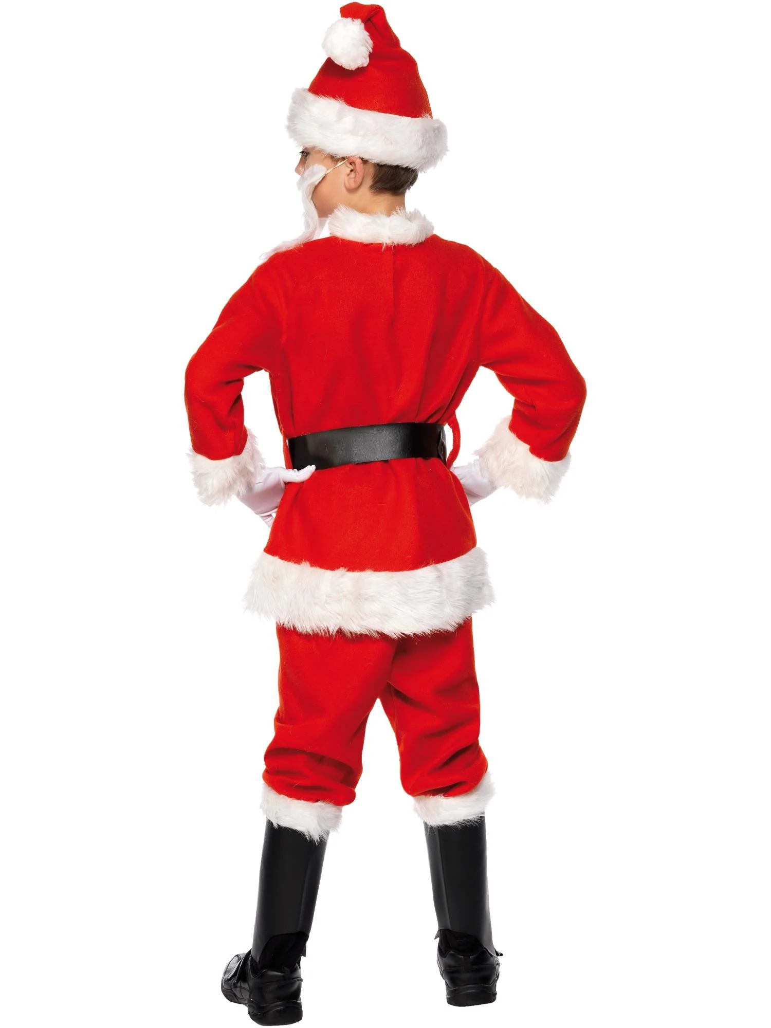 Deluxe Santa Costume & Beard, Red  Wholesale - Image 3