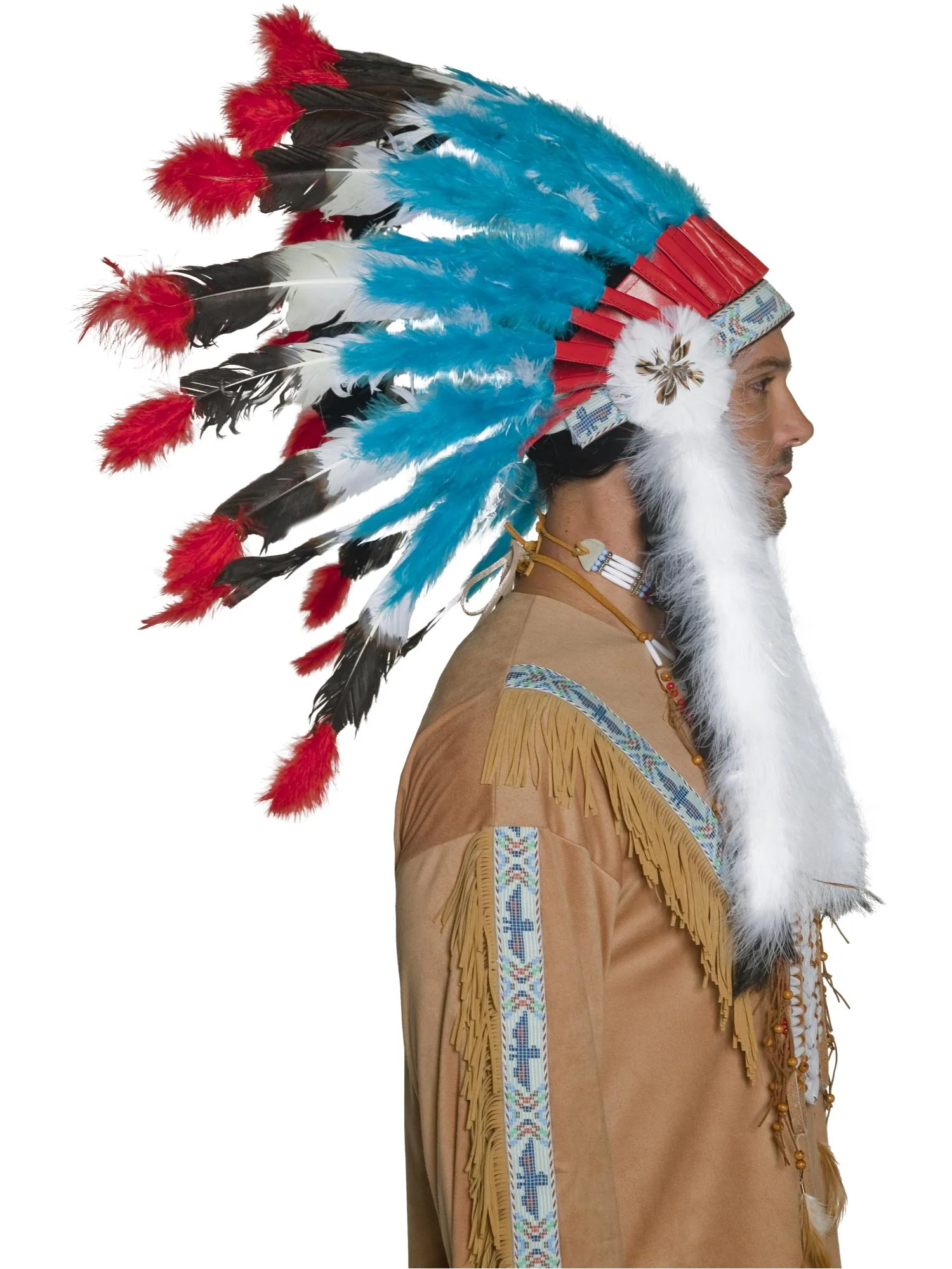 Native American Inspired Headdress, Blue  Wholesale - Image 2