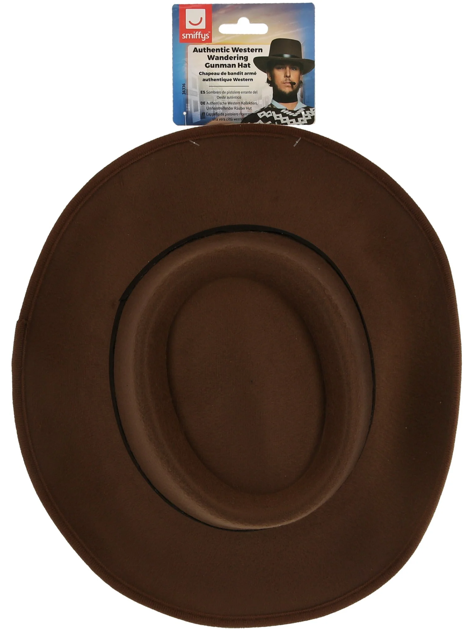 Authentic Western Wandering Gunman Hat, Brown  Wholesale - Image 2