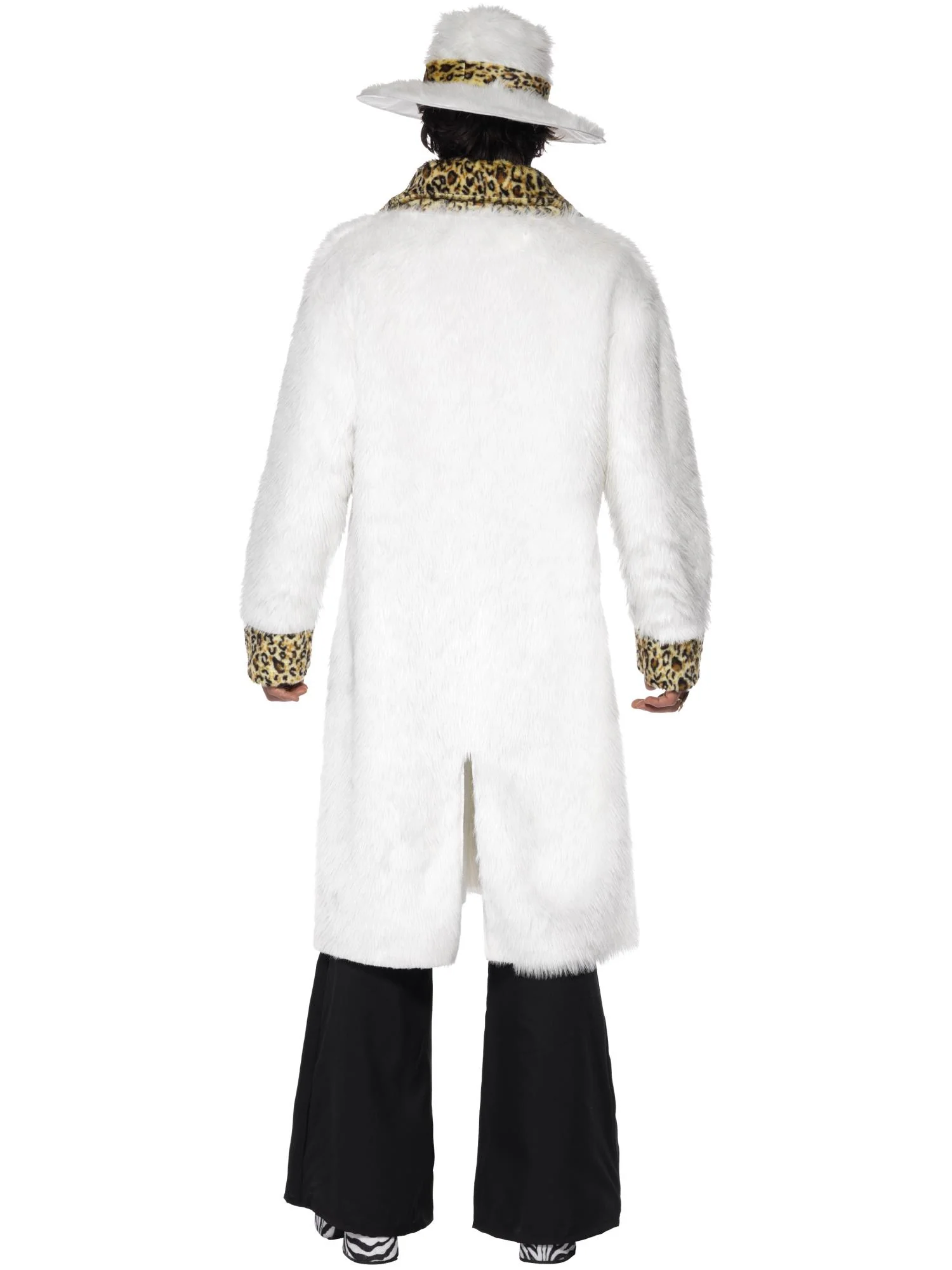 Pimp Costume, White and Leopard Skin, White Wholesale - Image 3