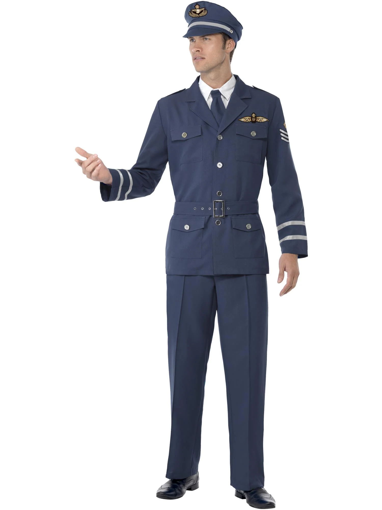 WW2 Air Force Captain Costume, Blue Wholesale - Image 4