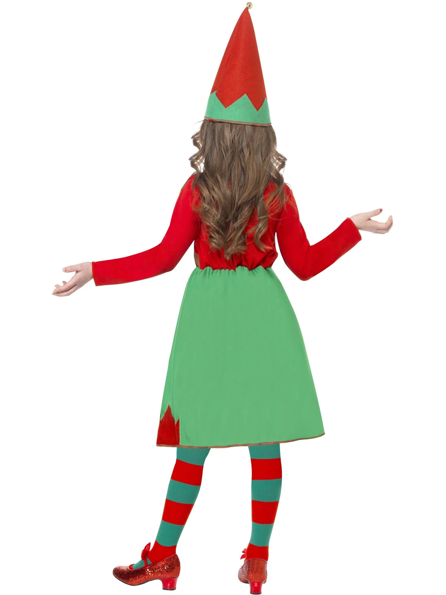 Santa's Little Helper Costume, Red & Green  Wholesale - Image 3