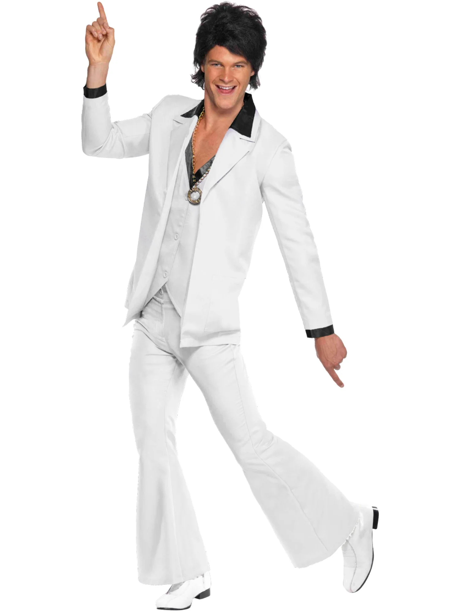 70s Suit Costume, White  Wholesale - Image 4