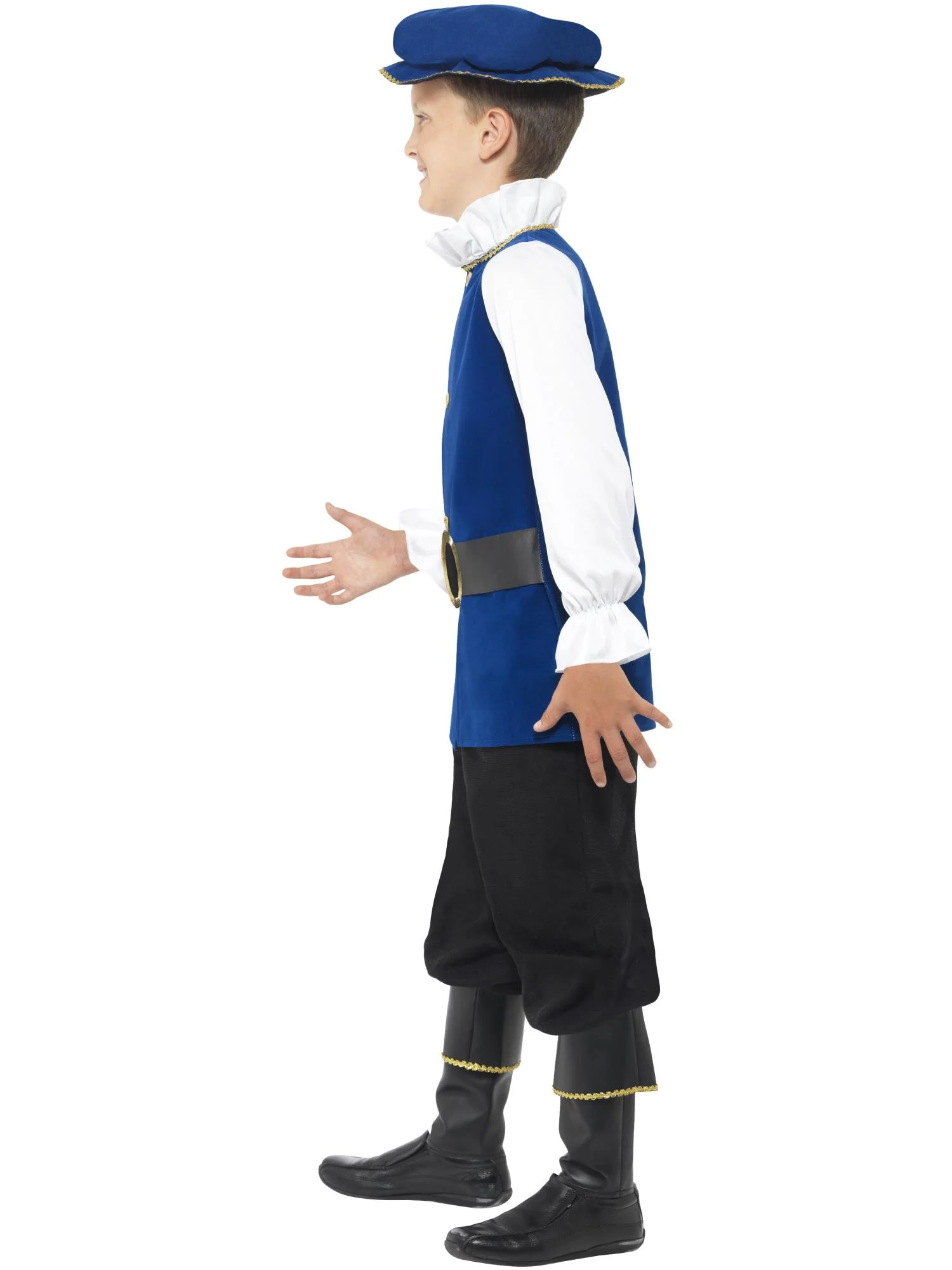 Tudor Boy Costume, Royal Blue Wholesale - Image 2