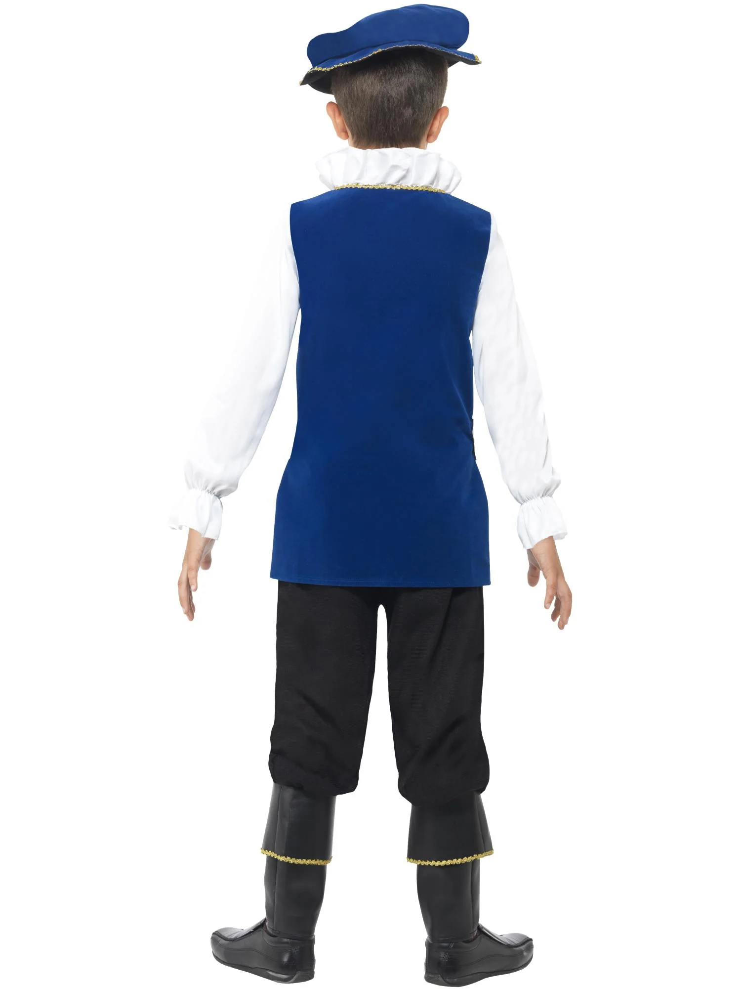 Tudor Boy Costume, Royal Blue Wholesale - Image 3