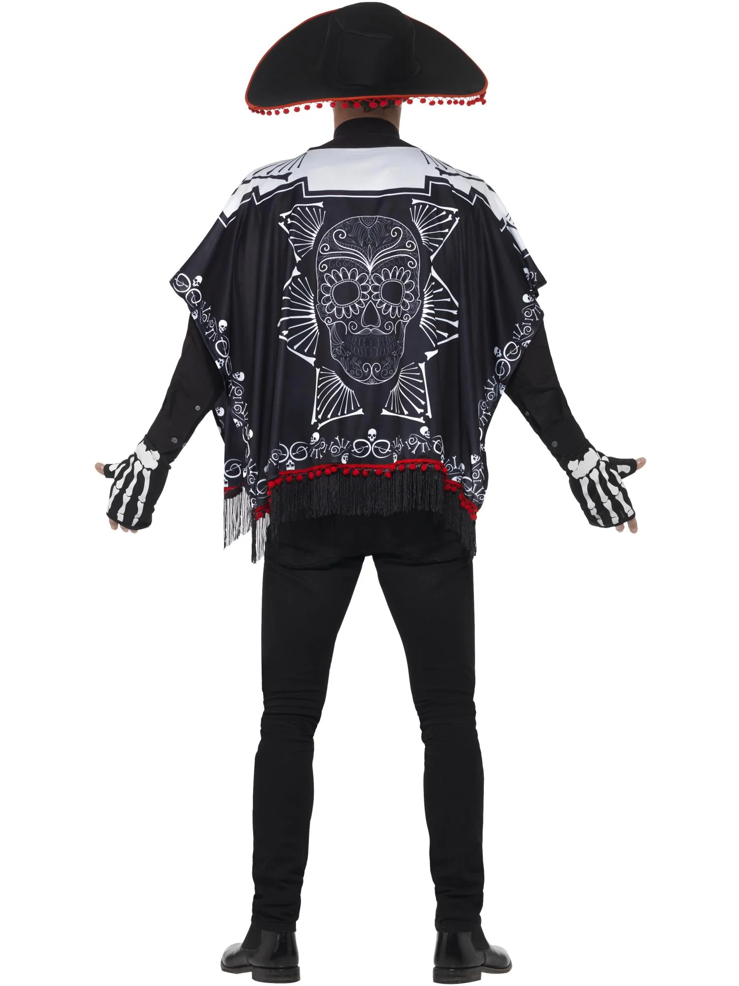 Day of the Dead Bandit Costume, Black & White Wholesale - Image 5