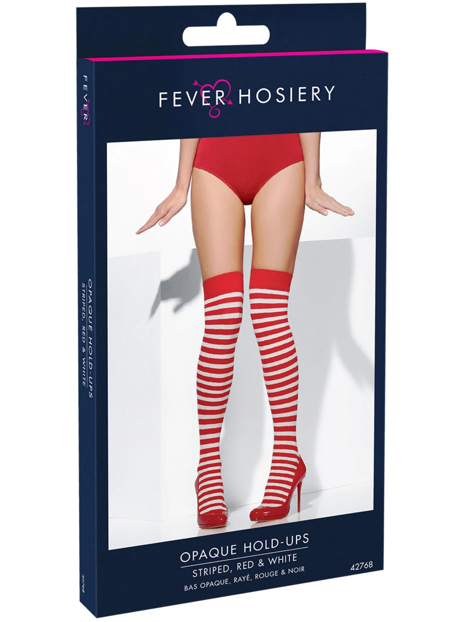 Opaque Hold-Ups, Red & White  Wholesale - Image 3