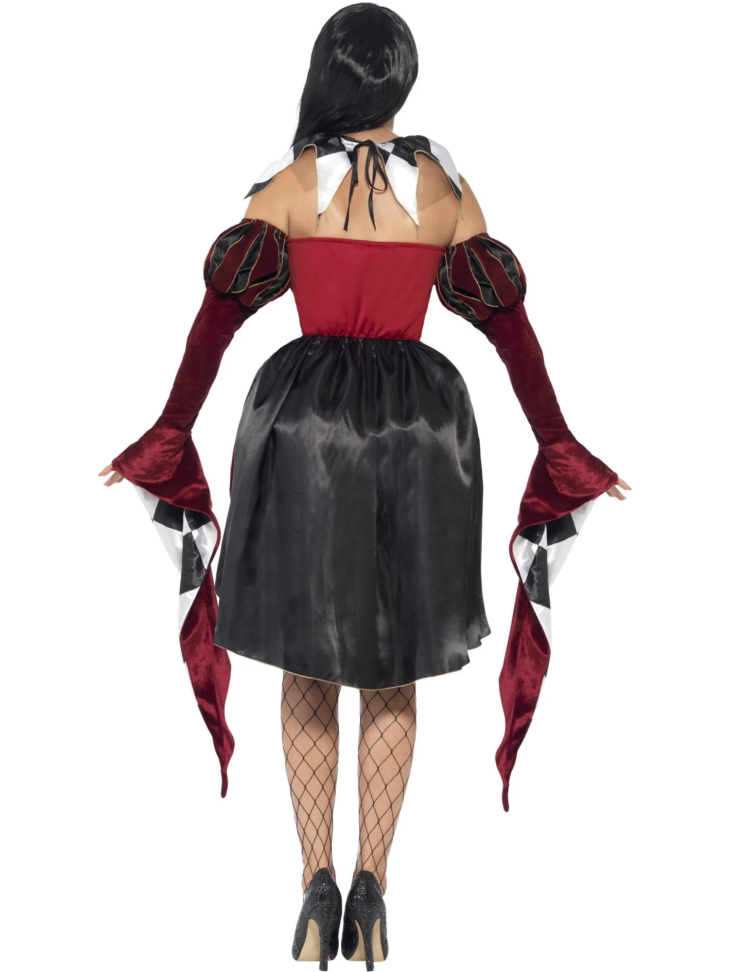 Gothic Venetian Harlequin Costume, Black  Wholesale - Image 3