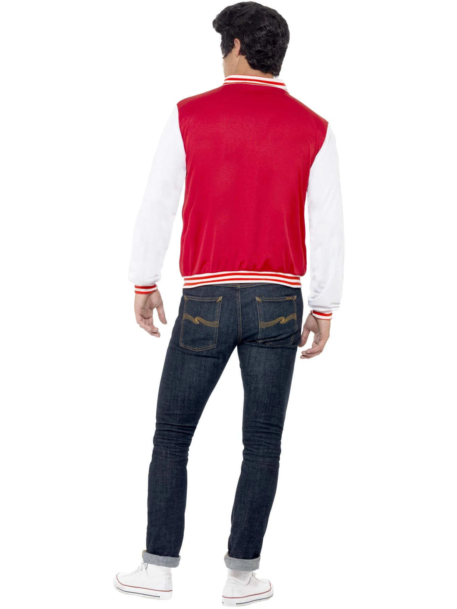 50s College Jock Letterman Jacket, Red Wholesale - Image 3
