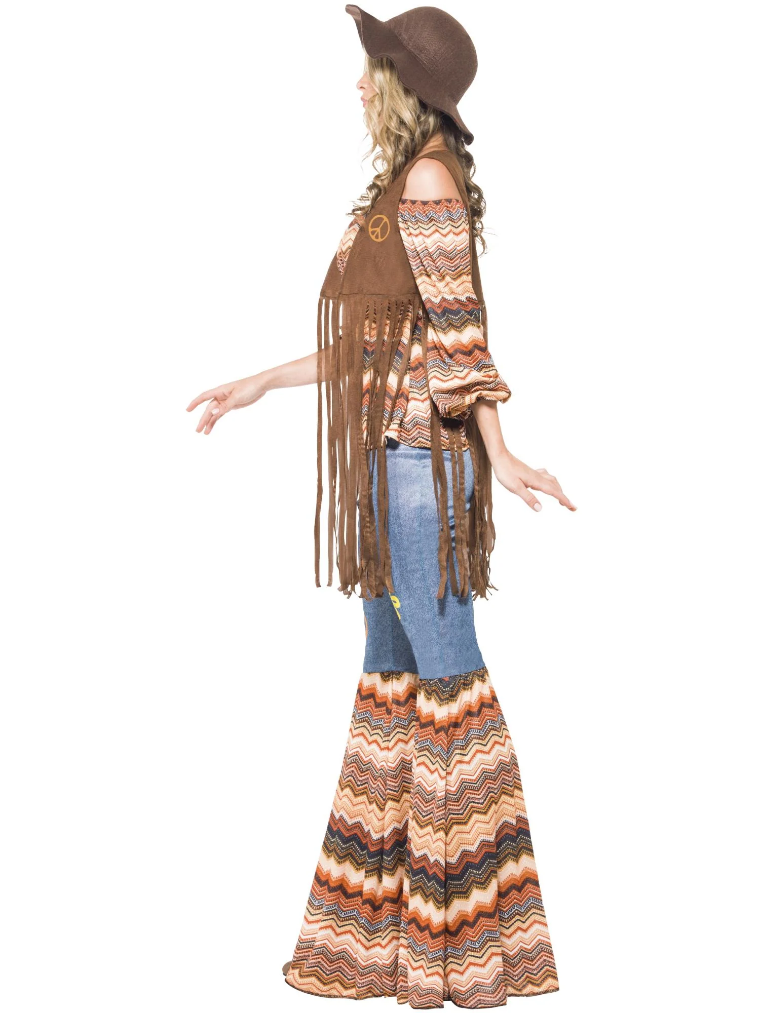 Harmony Hippie Costume, Multi-Coloured Wholesale - Image 2