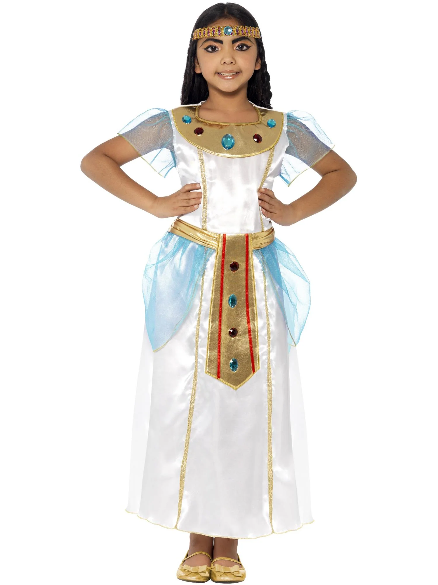 Deluxe Cleopatra Girl Costume, White Wholesale - Image 4