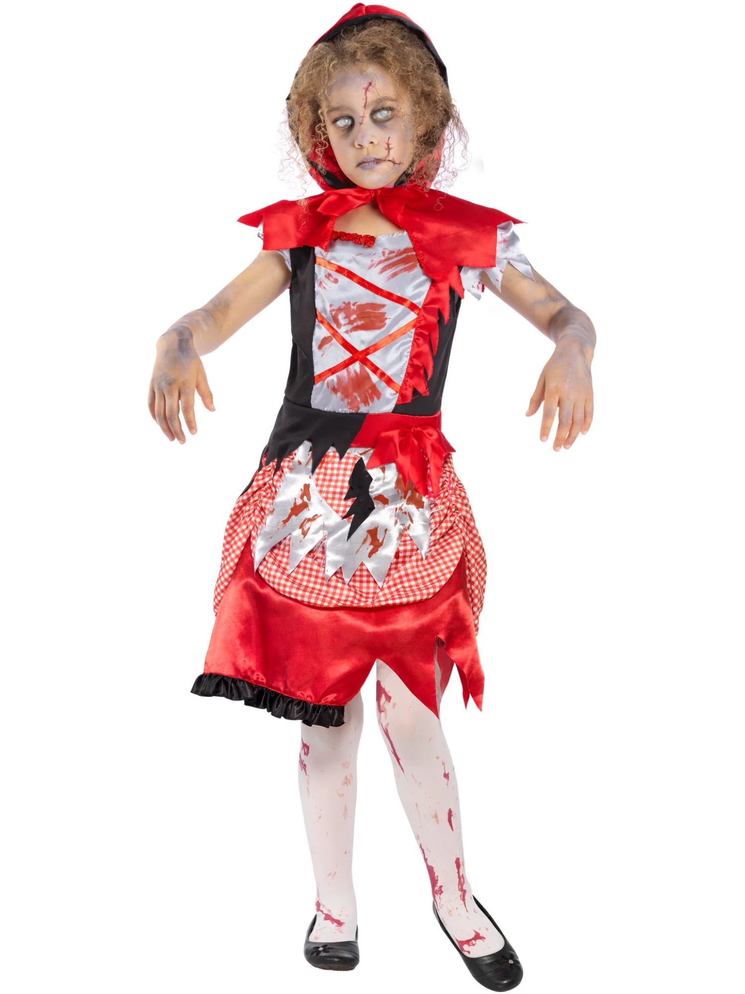Zombie Miss Hood Costume, Red Wholesale - Image 4