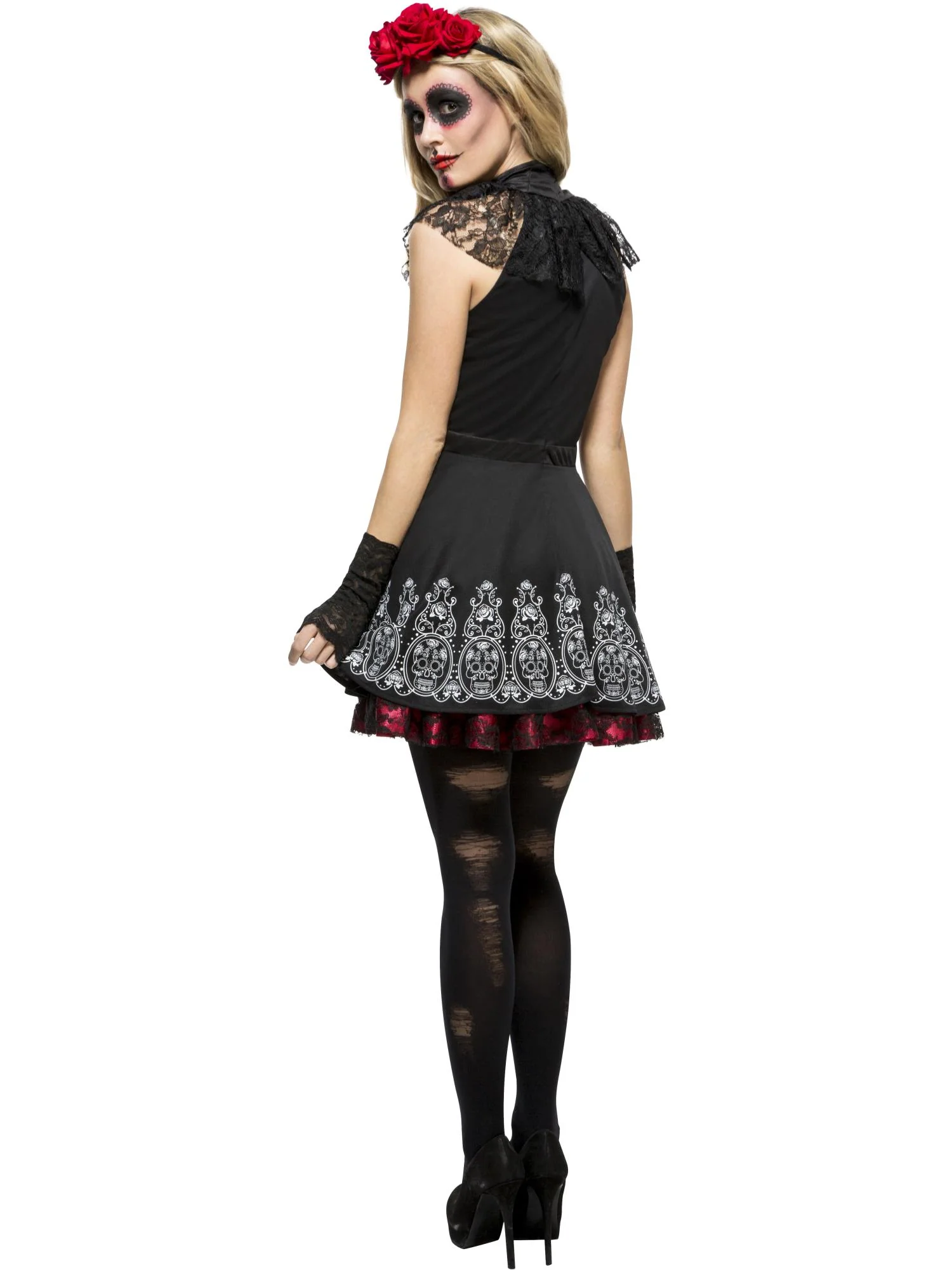 Fever Day of the Dead Costume, Black  Wholesale - Image 3