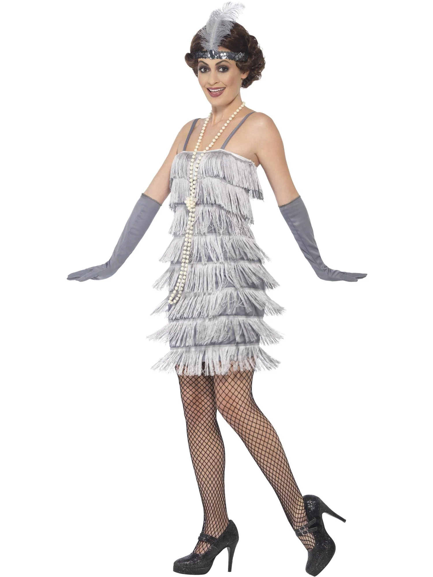 Flapper Costume, Silver Wholesale - Image 2