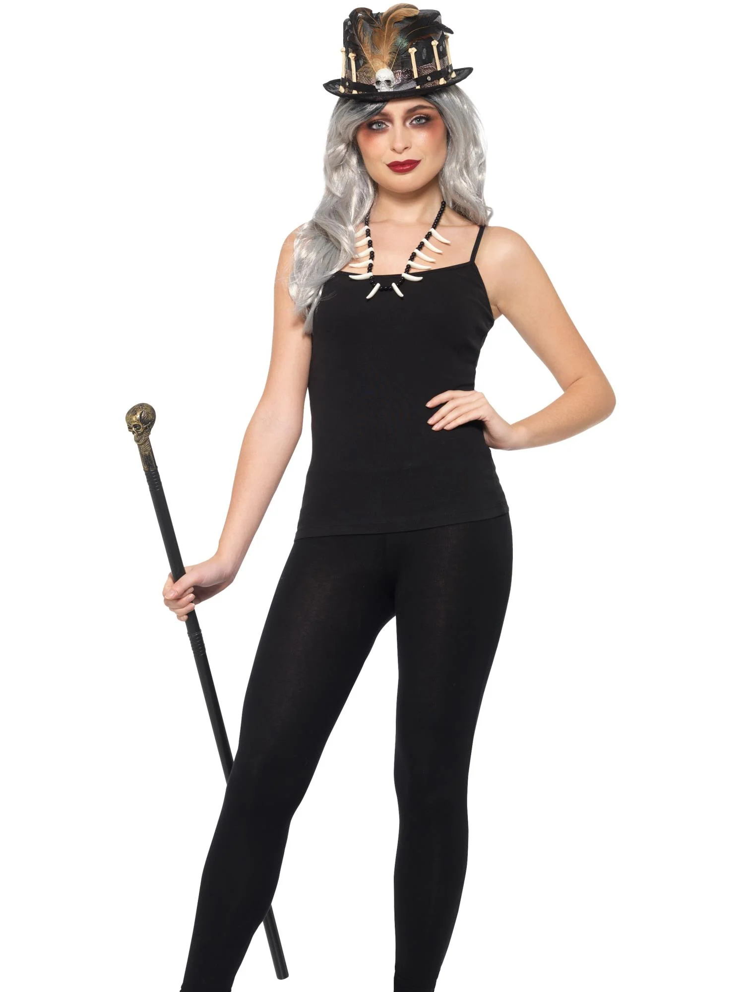 Voodoo Kit, with Feather Top Hat, Black Wholesale - Image 2