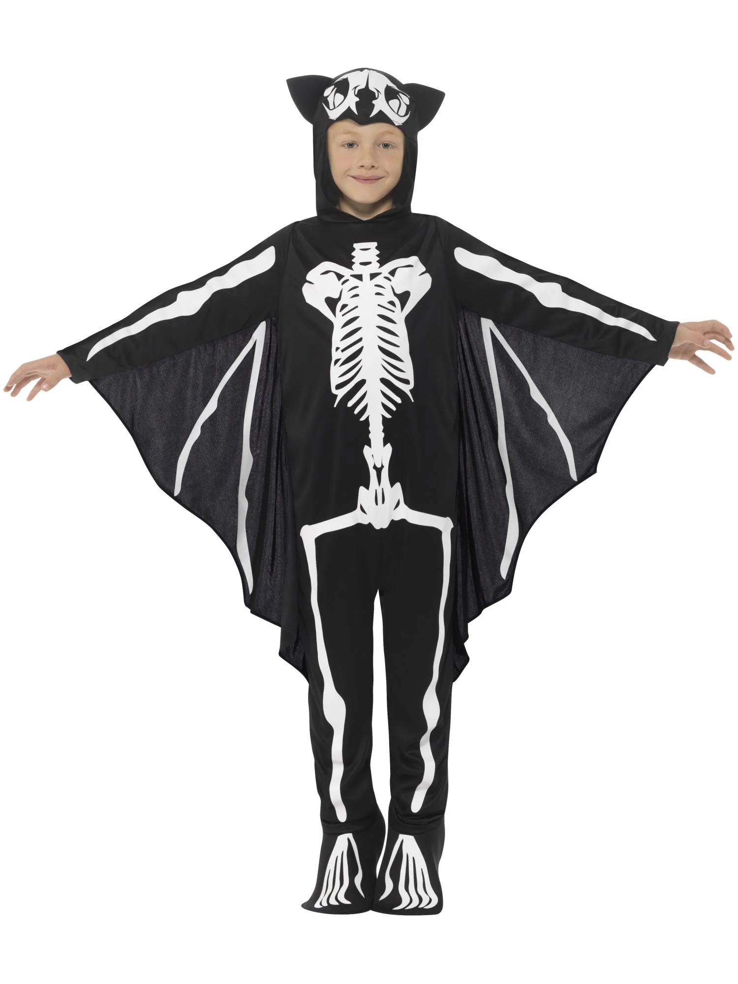 Bat Skeleton Costume, Black & White  Wholesale - Image 4