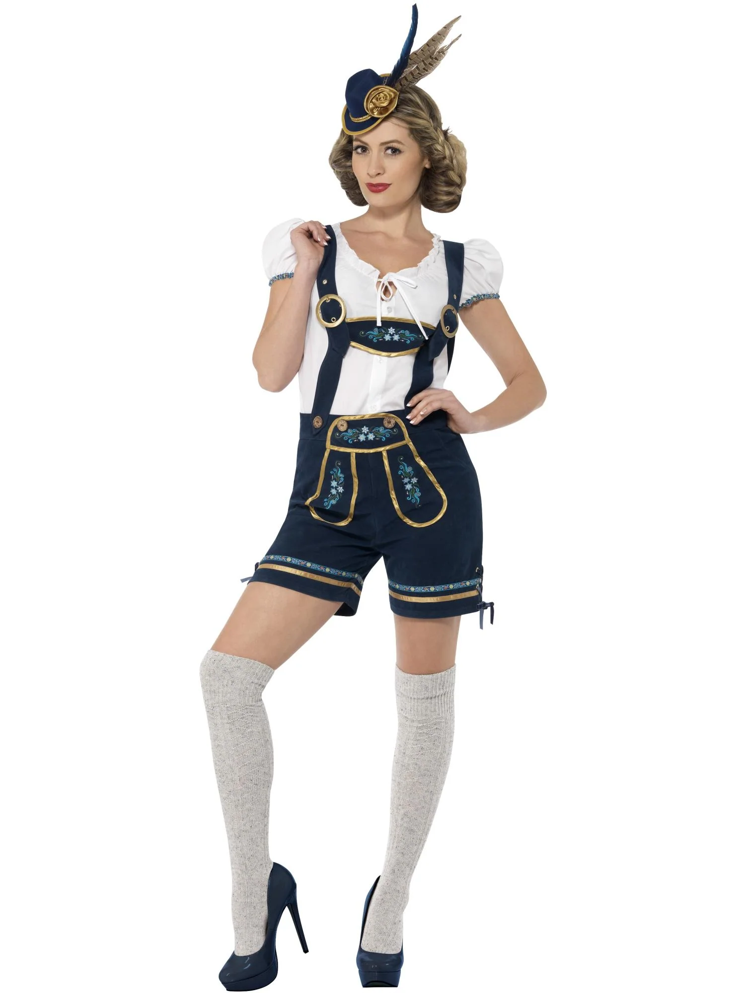 Deluxe Traditional Bavarian Costume, Blue Wholesale - Image 4