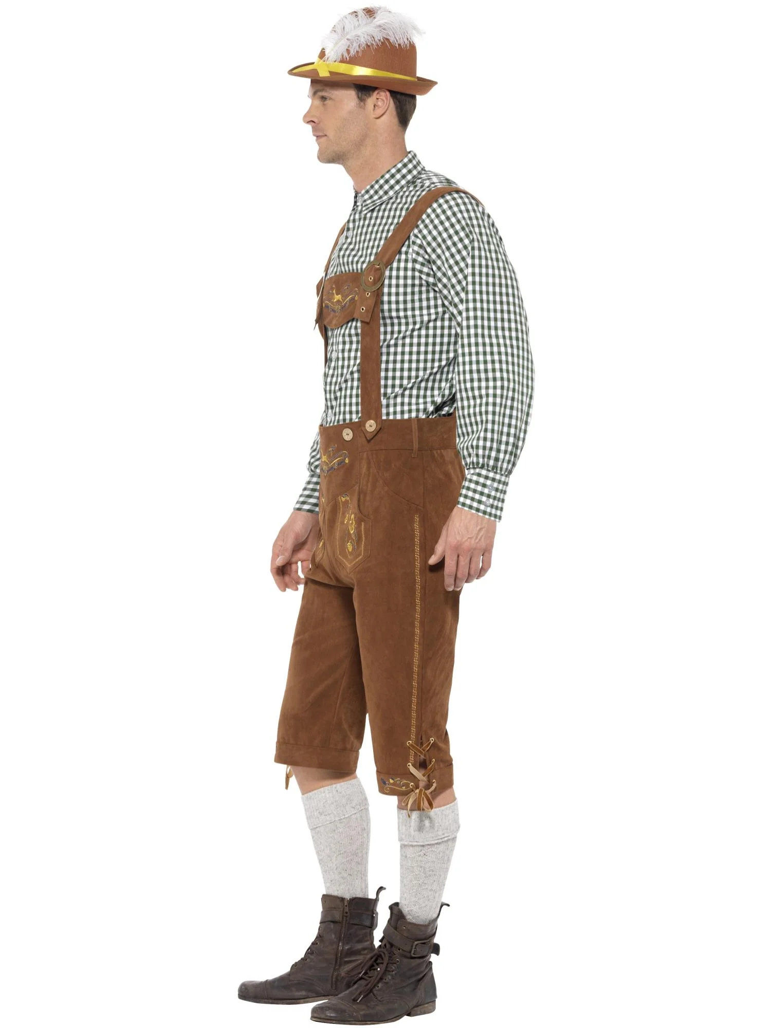 Deluxe Traditional Hans Bavarian Costume, Green Wholesale - Image 2