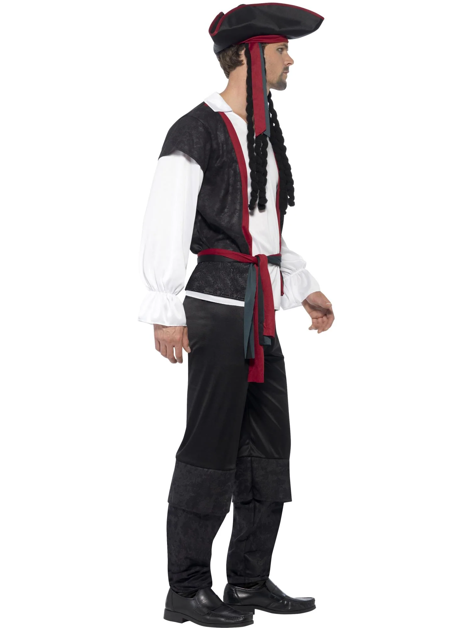 Aye Aye Pirate Captain Costume, Black  Wholesale - Image 2
