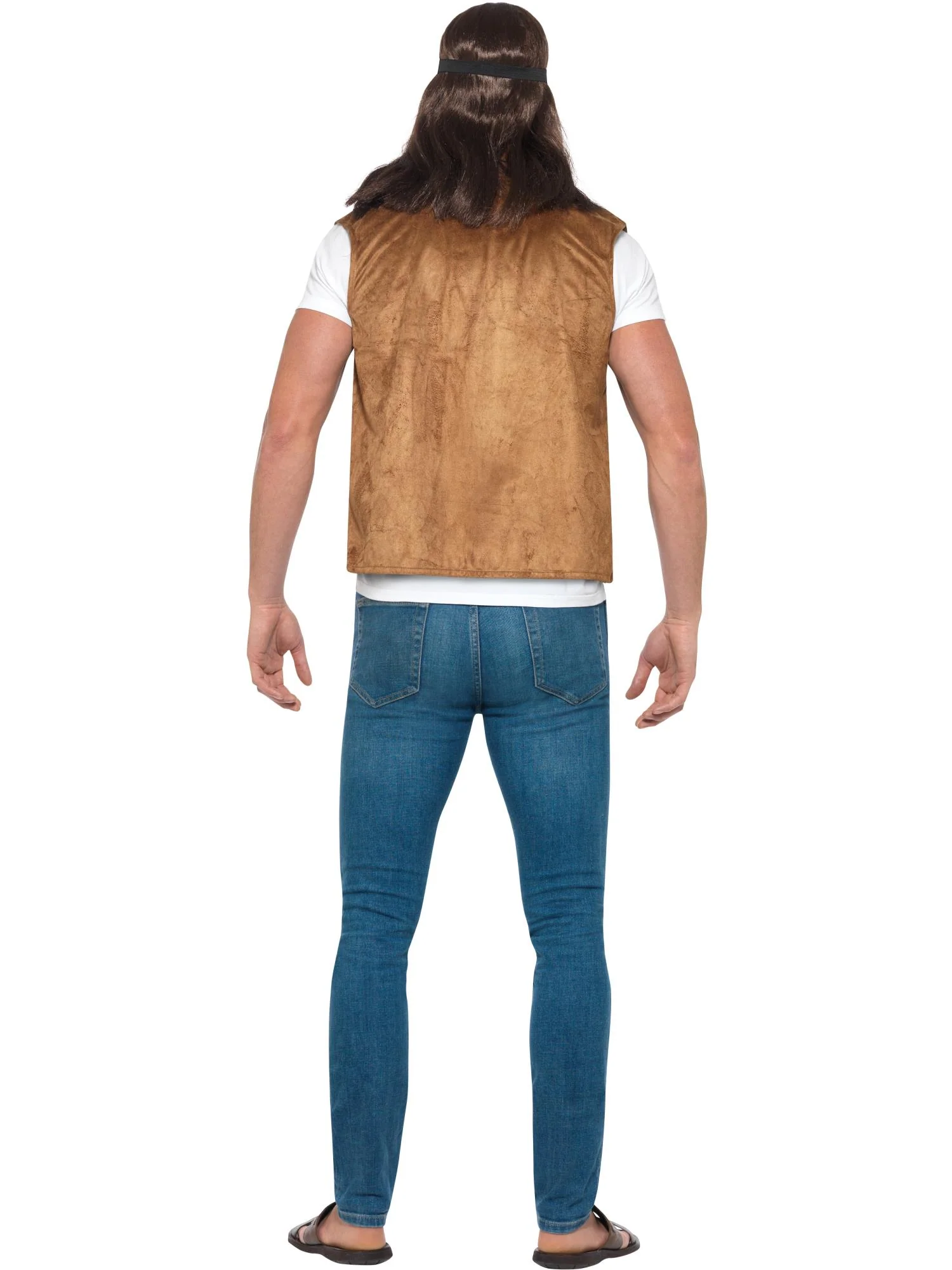 Hippie Waistcoat, Unisex, Brown  Wholesale - Image 3