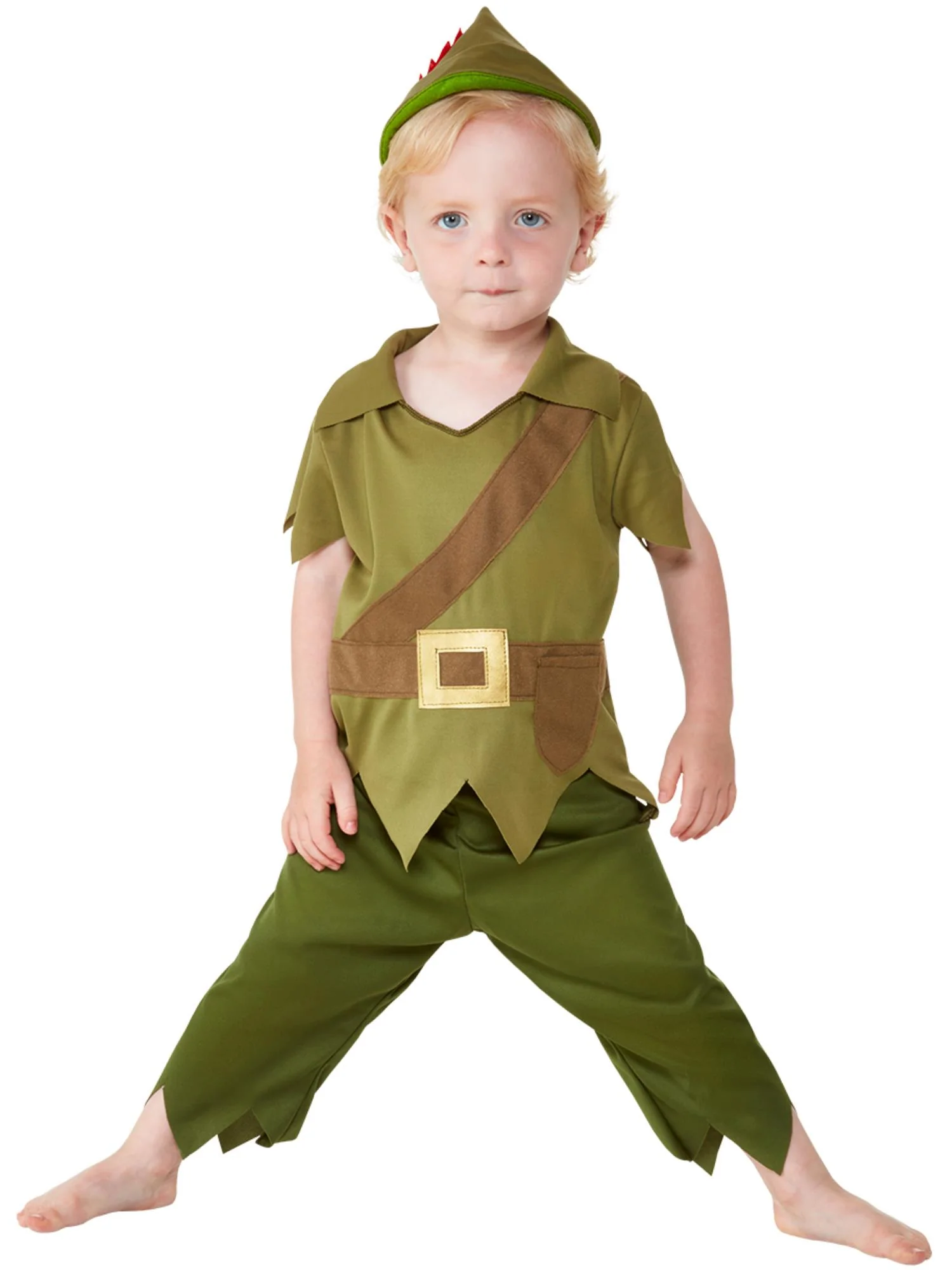 Toddler Robin Hood Costume, Green & Brown Wholesale - Image 4