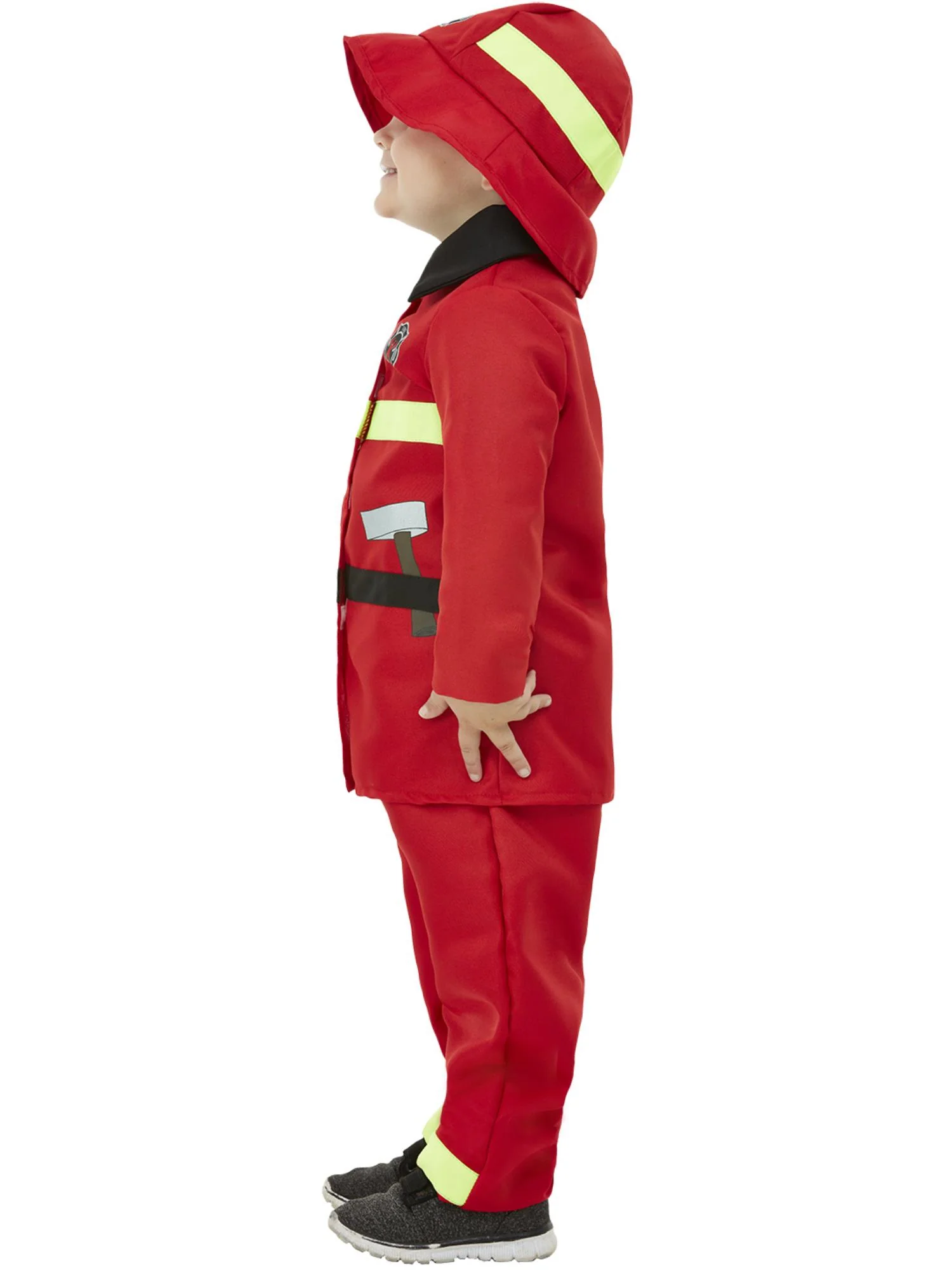 Toddler Fire Fighter Costume, Red  Wholesale - Image 2