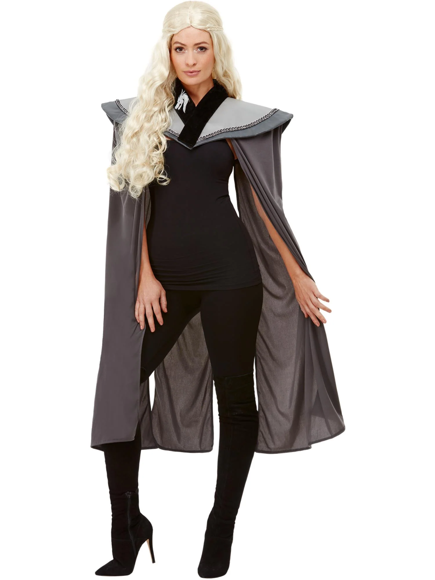 Ladies Medieval Cape, Grey Wholesale - Image 3