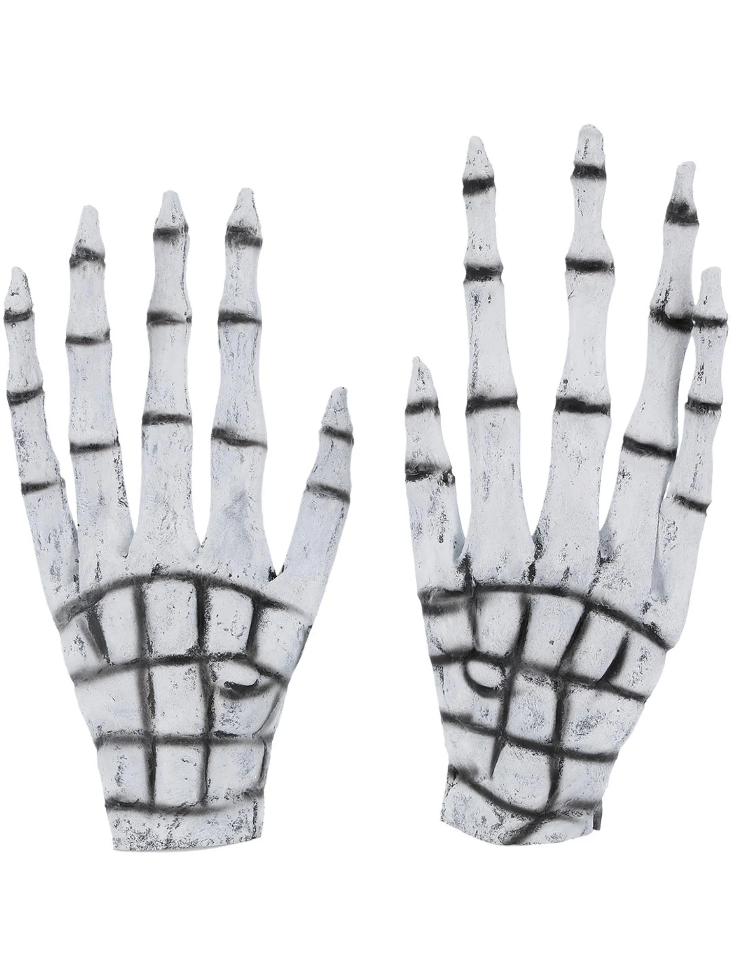 Grim Reaper/Skeleton Gloves, White  Wholesale - Image 2