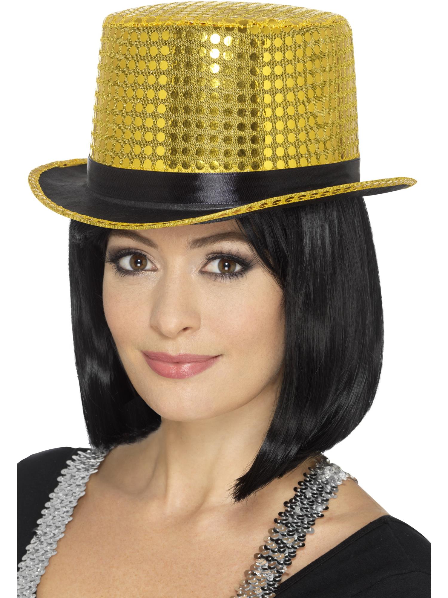 Sequin Top Hat, Gold Wholesale - Image 2